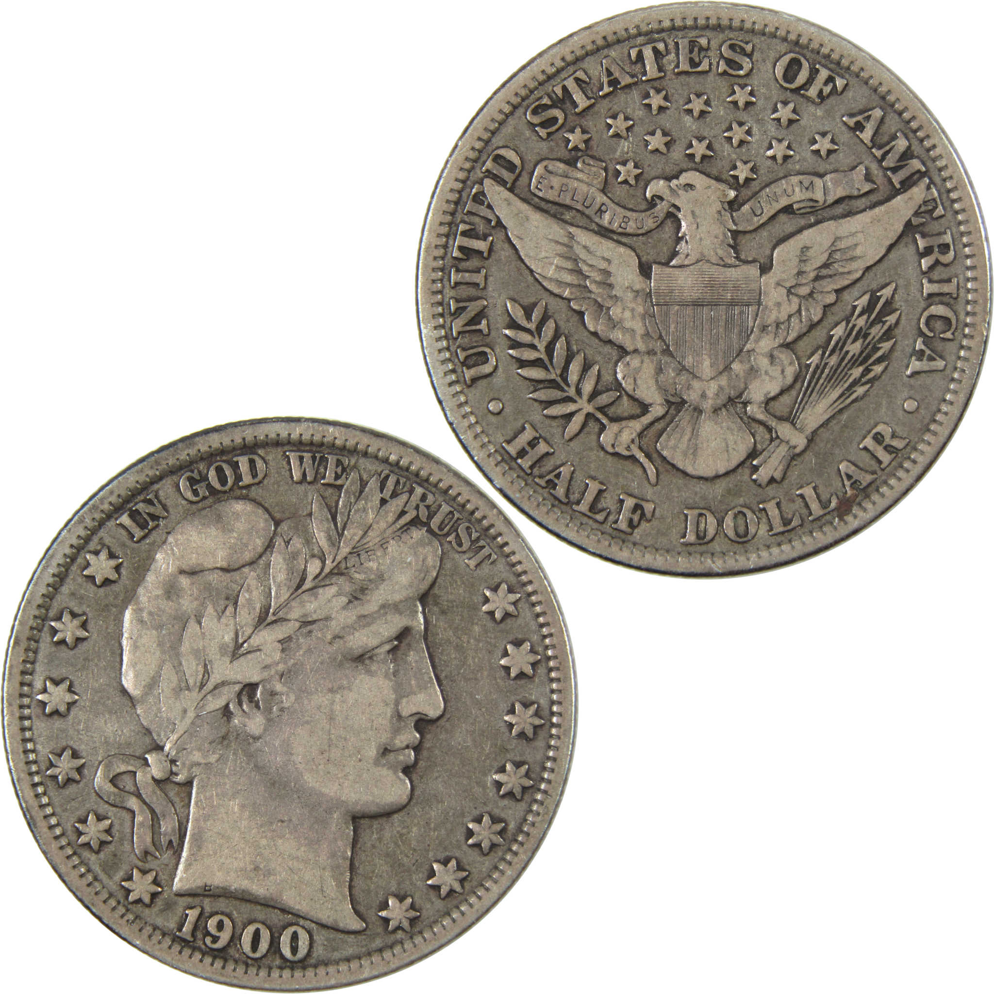 1900 Barber Half Dollar VF Very Fine Silver 50c Coin SKU:I14740