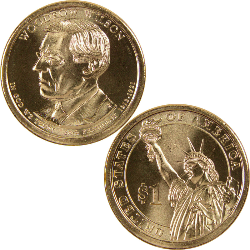 2013 P Woodrow Wilson Presidential Dollar BU Uncirculated $1 Coin