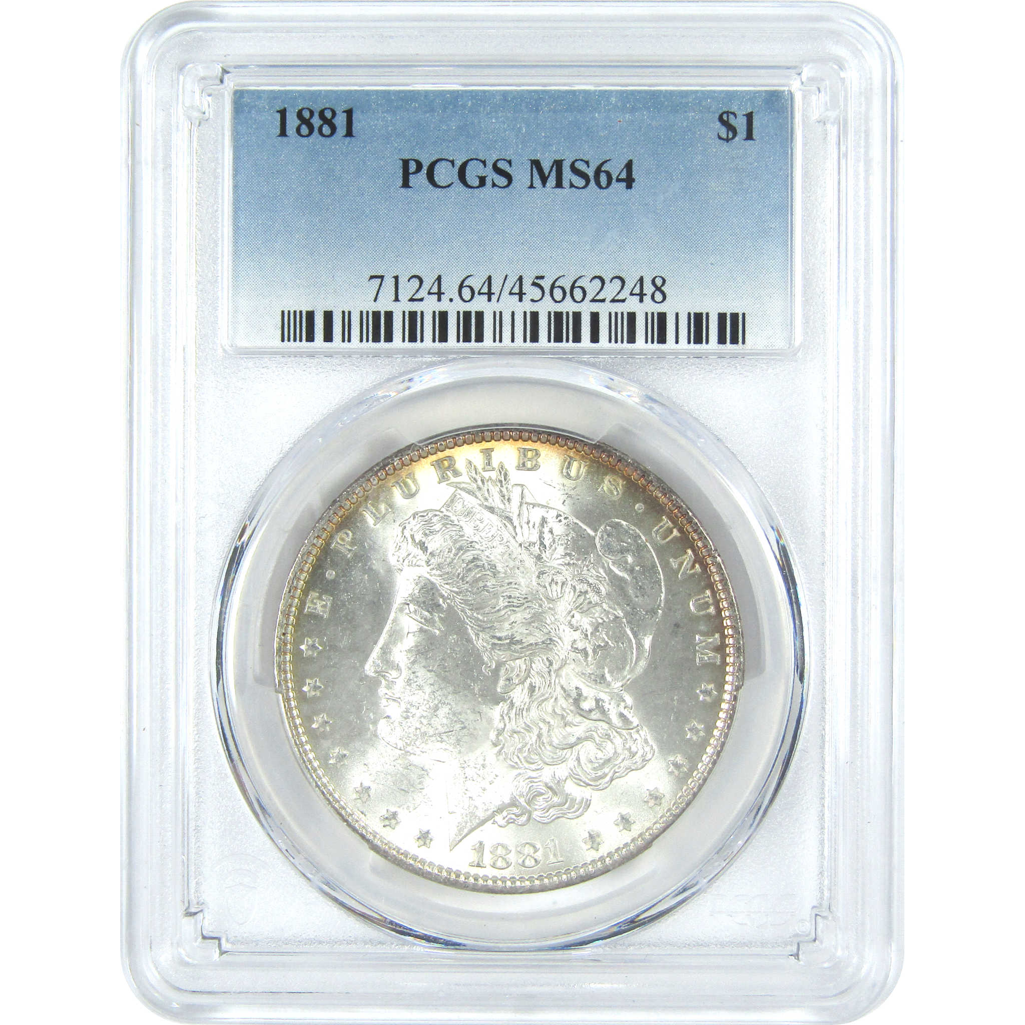 1881 Morgan Dollar MS 64 PCGS Silver $1 Uncirculated Toned SKU:I16504