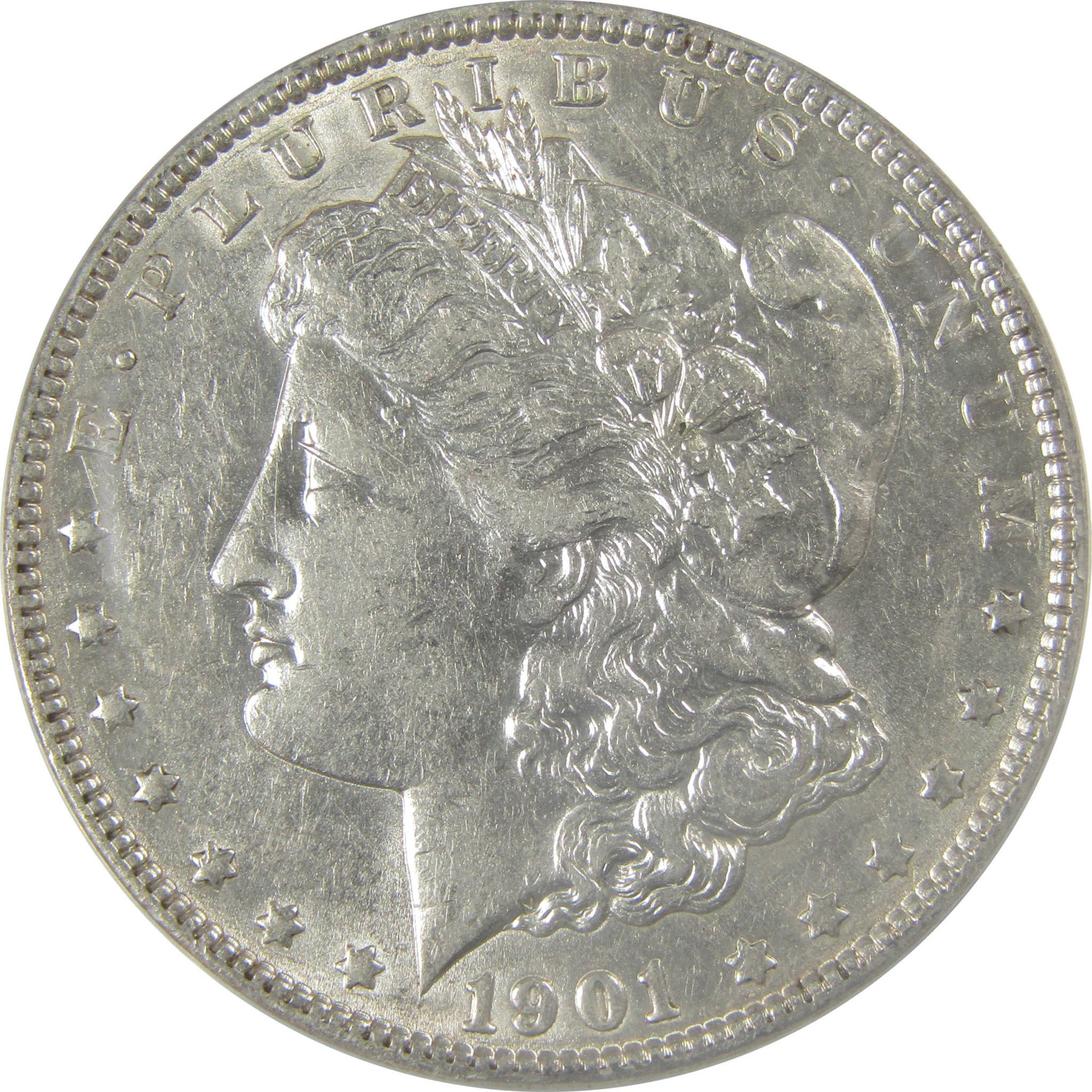 1901 Morgan Dollar AU 50 Details ANACS Silver $1 Coin SKU:I21276 - Morgan coin - Morgan silver dollar - Morgan silver dollar for sale - Profile Coins &amp; Collectibles