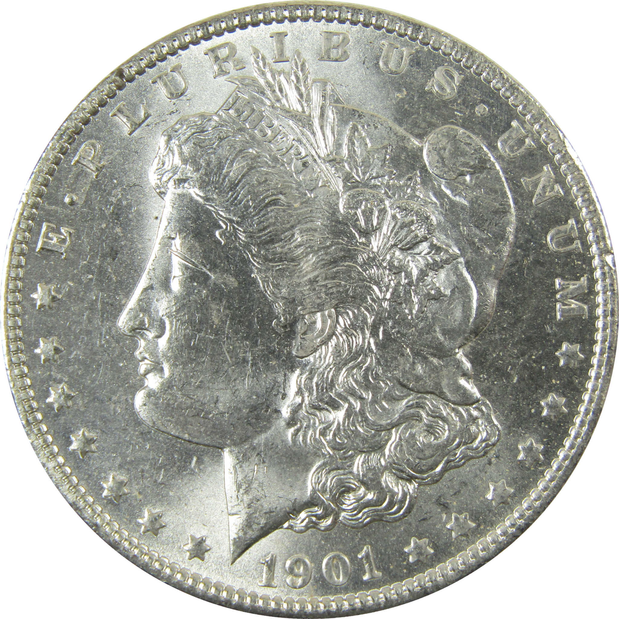 1901 O Morgan Silver Dollar Uncirculated Details $1 Coin SKU:I28377