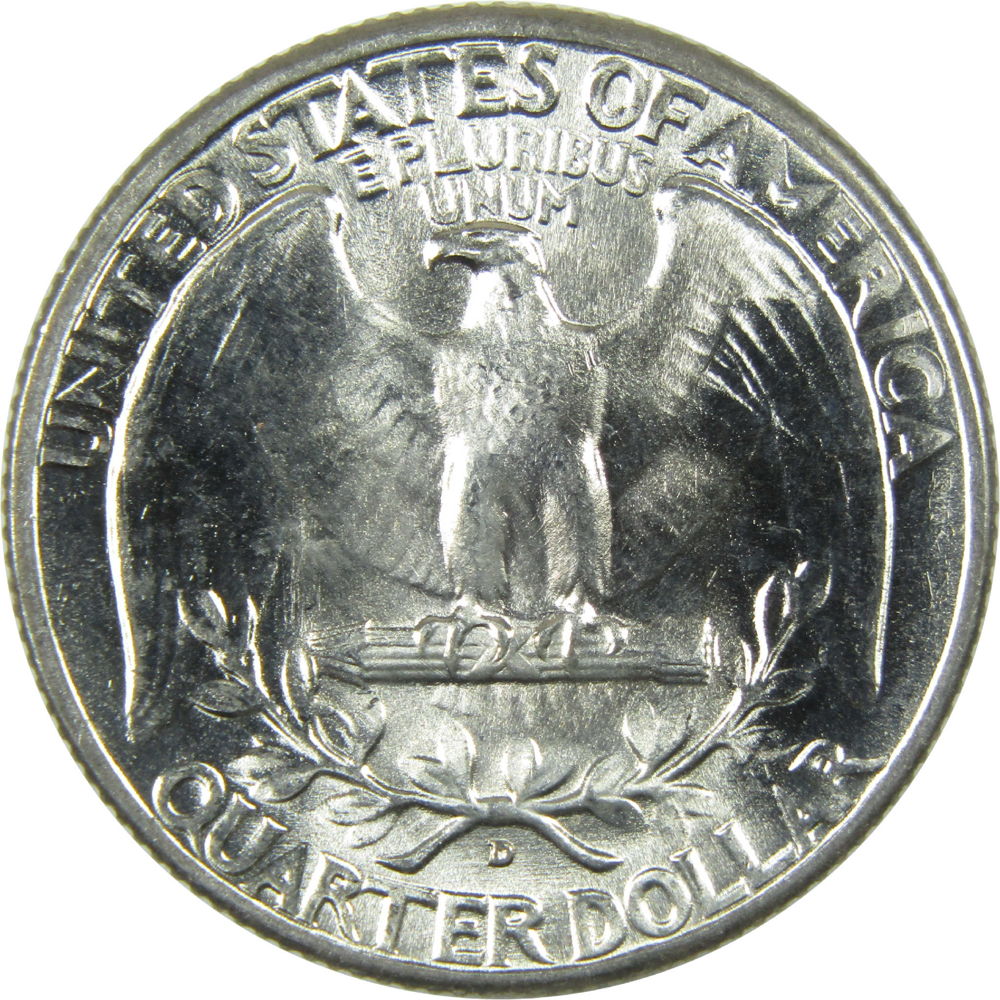 1945 D Washington Silver Quarter Uncirculated Mint State 25c Coin