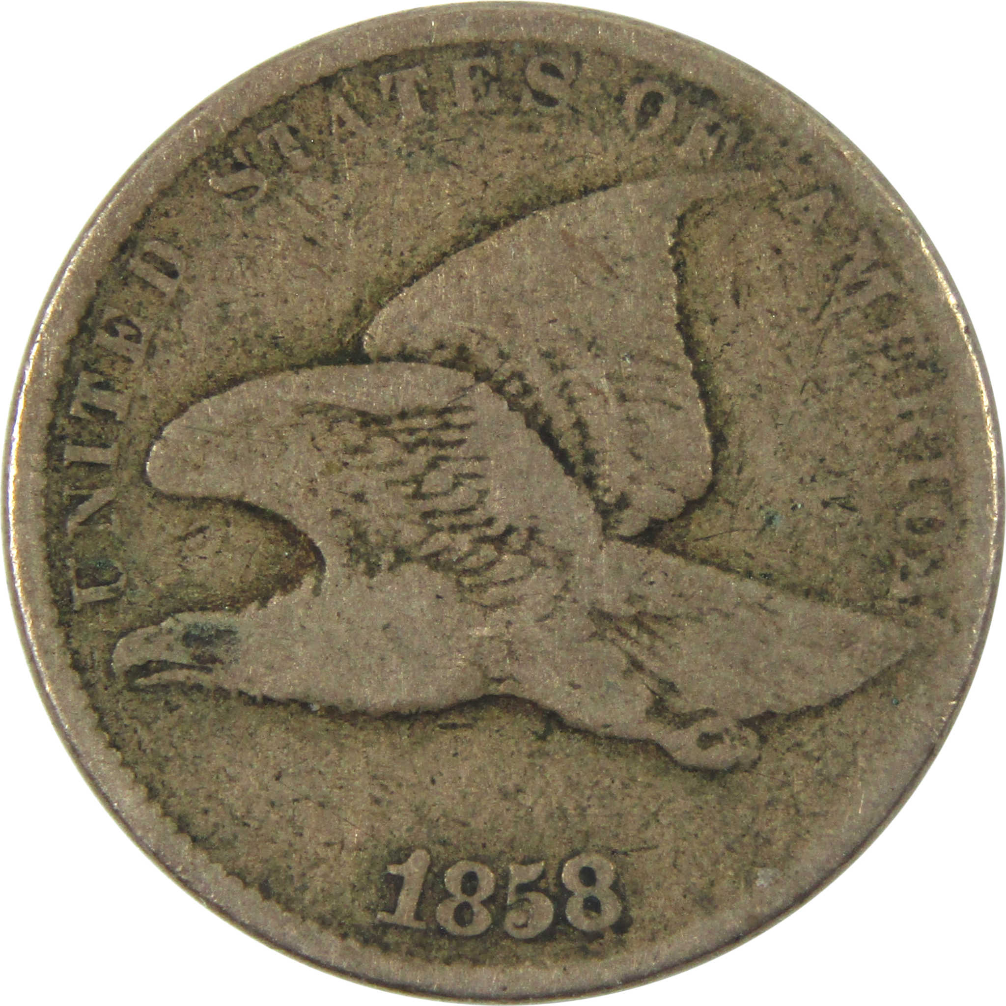 1858 Large Letters Flying Eagle Cent VG Copper-Nickel SKU:I14918