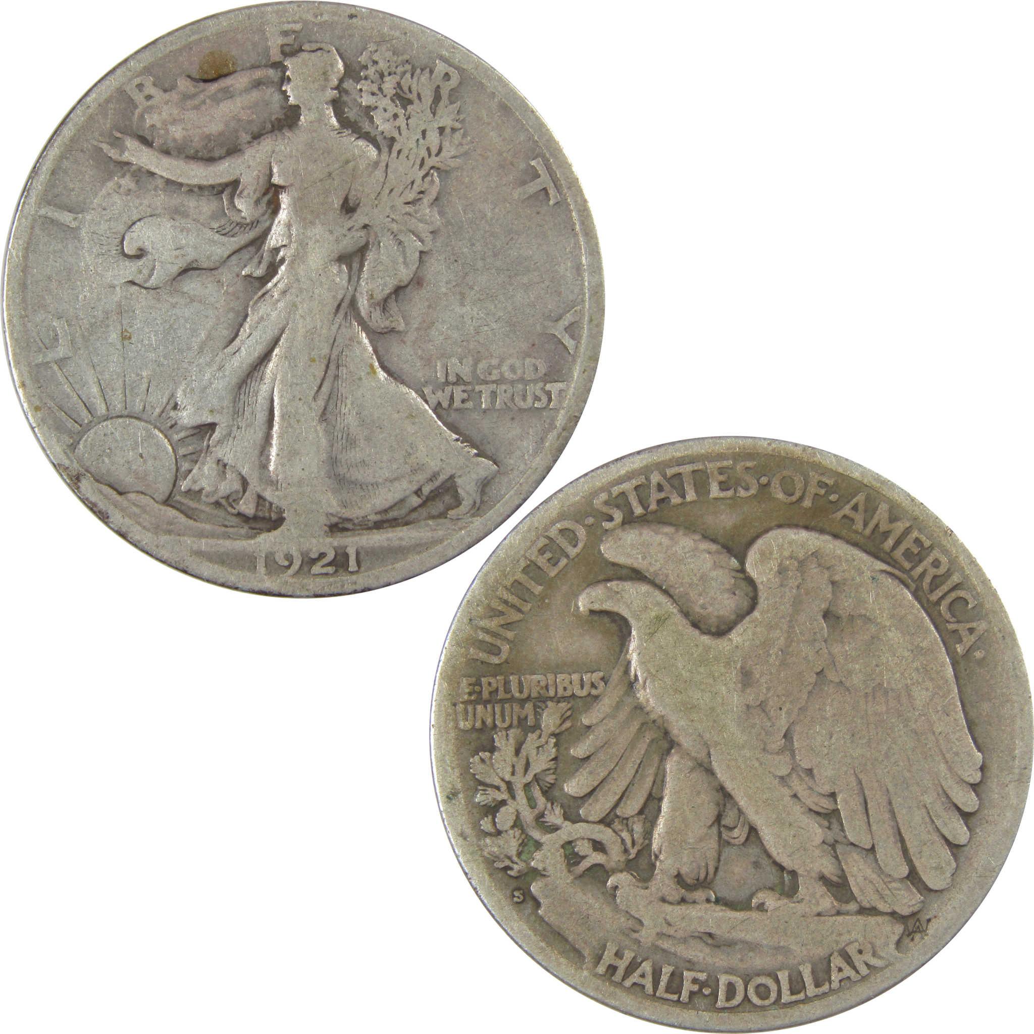 1921 S Liberty Walking Half Dollar VG Very Good Silver SKU:I23173