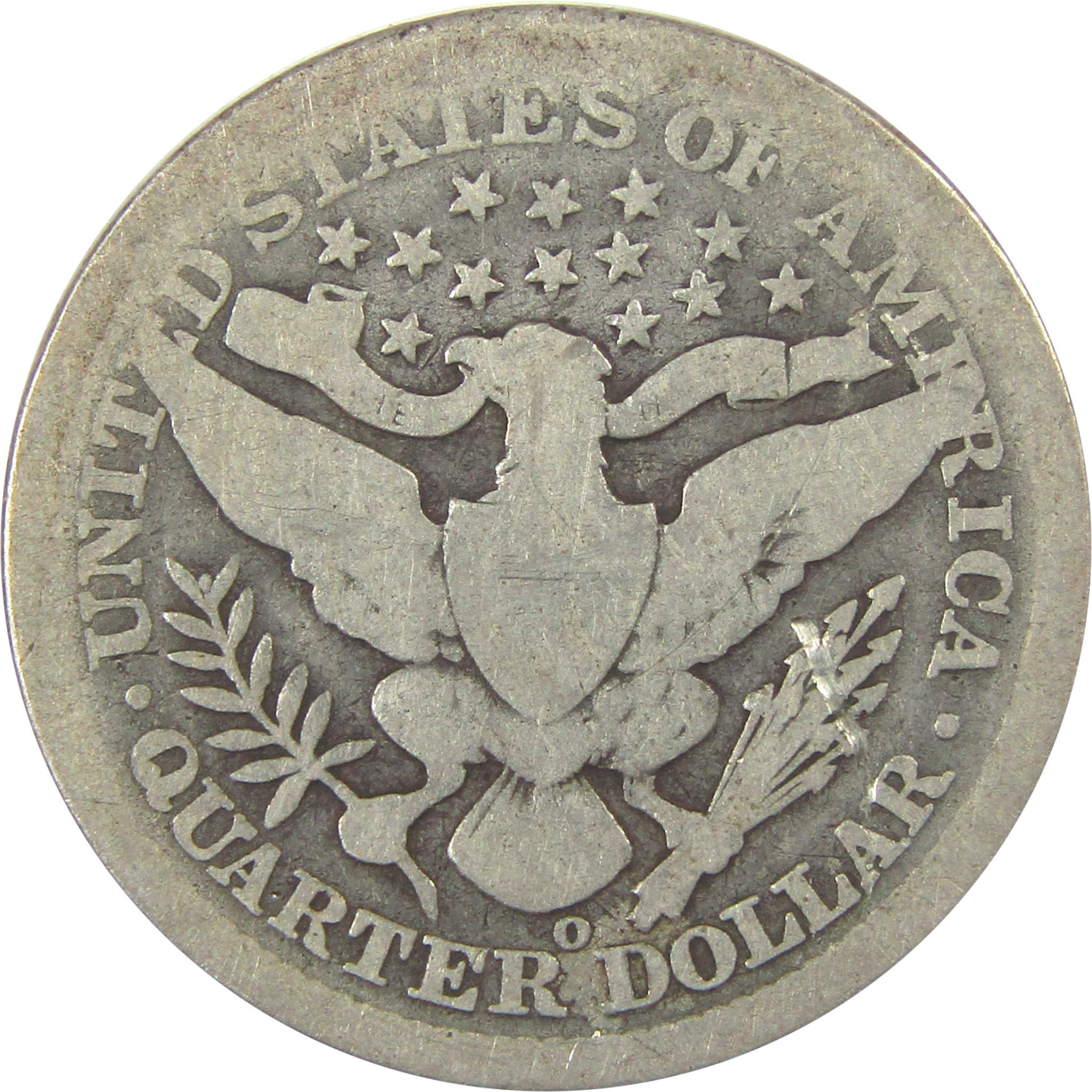 1896 O Barber Quarter AG About Good Silver 25c Coin SKU:I21883