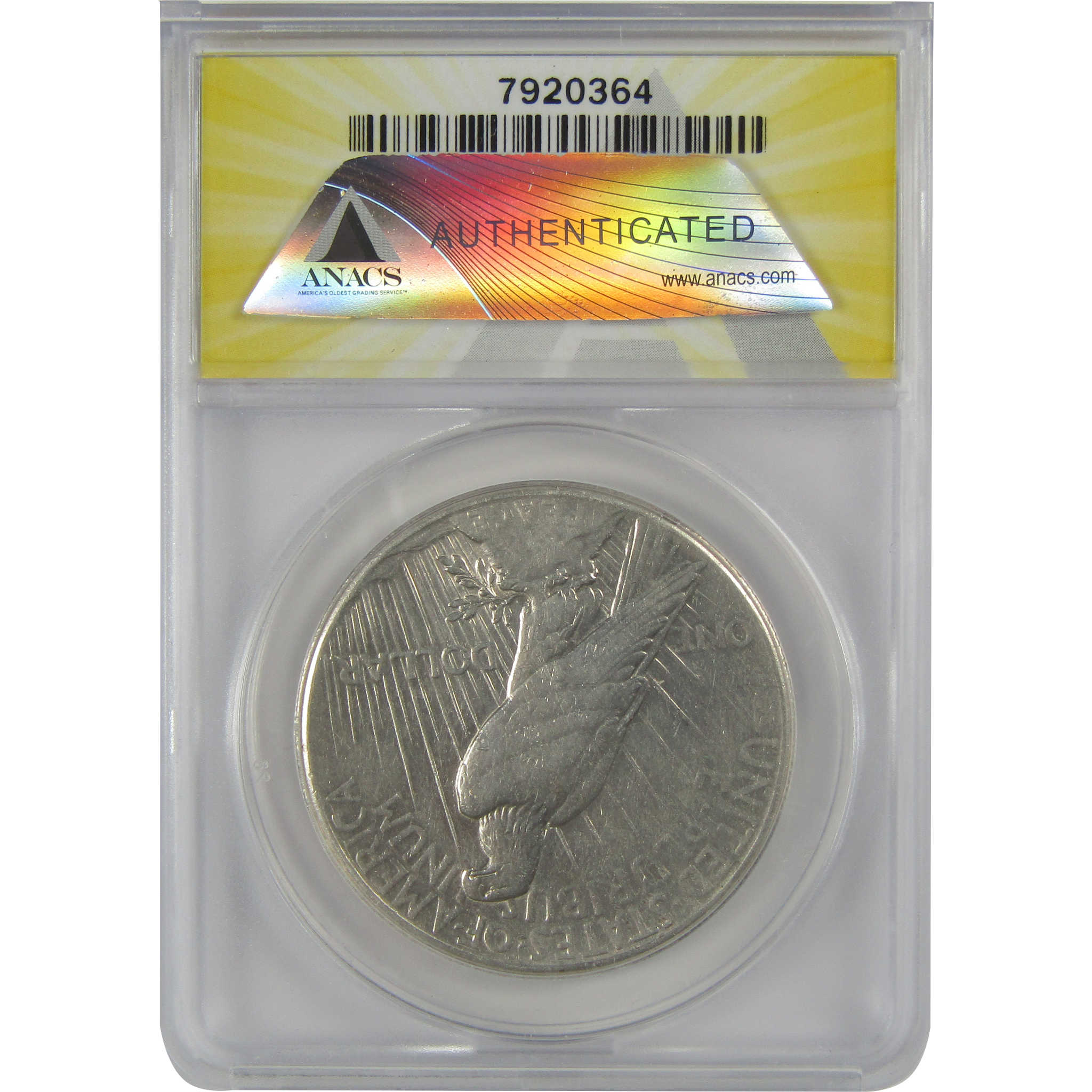1928 Peace Dollar AU 50 Details ANACS Silver $1 Coin SKU:CP151