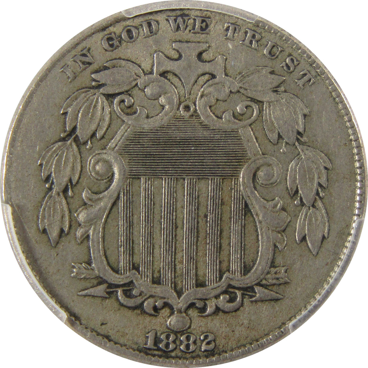 1882 Shield Nickel AU Details PCGS 5c Coin Collectible SKU:I29340