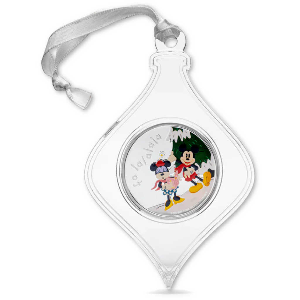 Disney Merry Christmas Mickey Mouse Silver $2 Coin Ornament SKU:OPC181