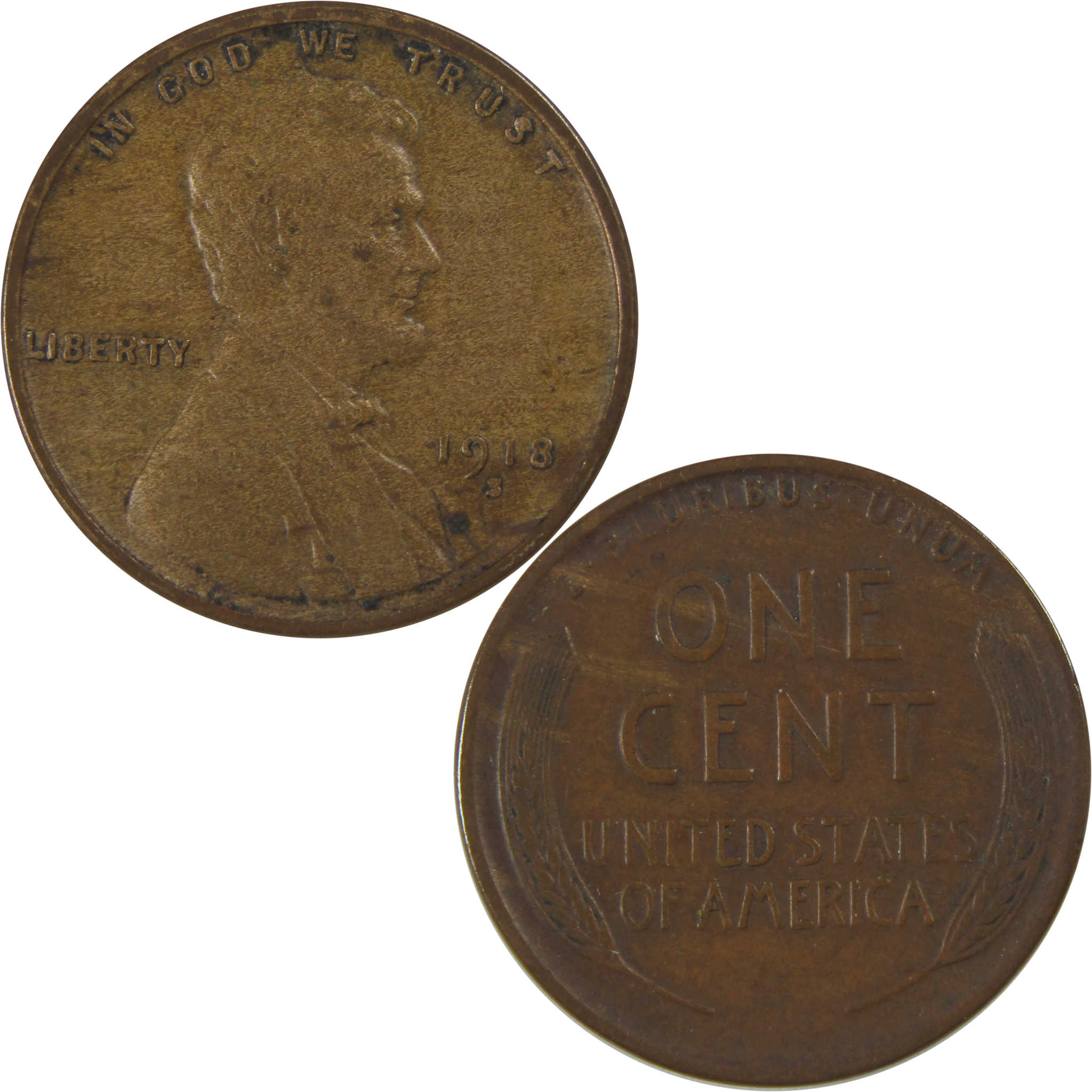 1918 S Lincoln Wheat Cent XF EF Extremely Fine Penny SKU:I23755