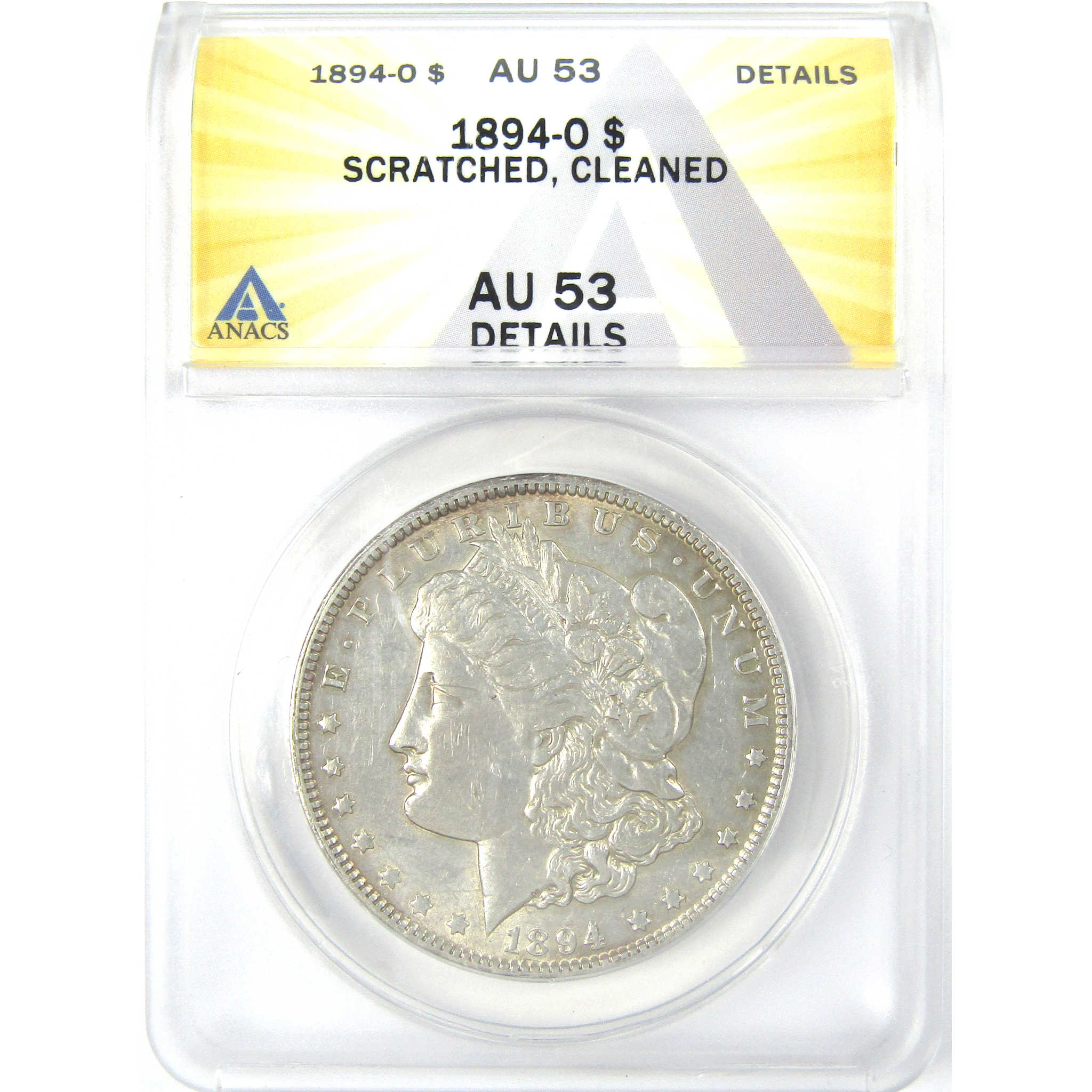 1894 O Morgan Dollar AU 53 Details ANACS Silver $1 Coin SKU:I16216 - Morgan coin - Morgan silver dollar - Morgan silver dollar for sale - Profile Coins &amp; Collectibles