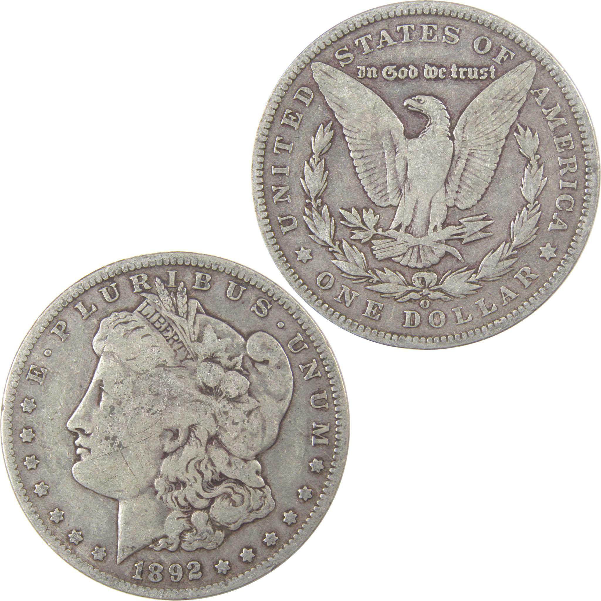 1892 O Morgan Silver Dollar VG Very Good Details $1 Coin SKU:I24707 - Morgan coin - Morgan silver dollar - Morgan silver dollar for sale - Profile Coins &amp; Collectibles