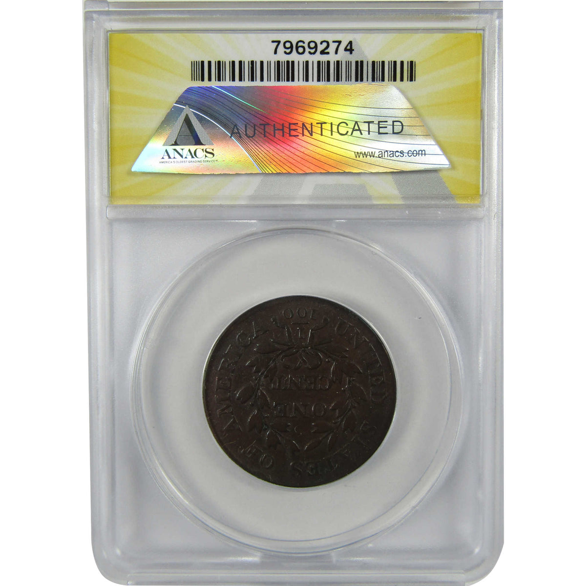 1803 Sm Date Lg Fraction Draped Bust 1c F 15 Details ANACS SKU:I28582