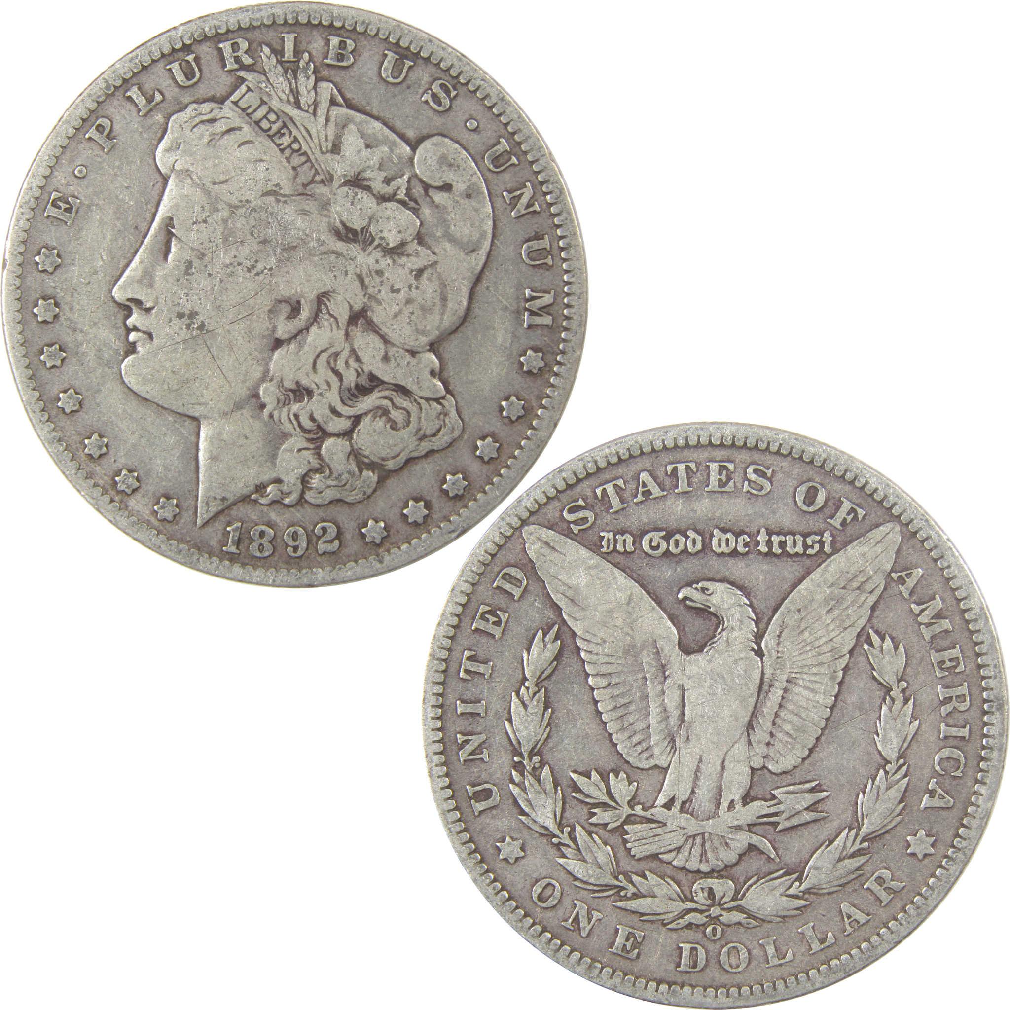 1892 O Morgan Silver Dollar VG Very Good Details $1 Coin SKU:I24707 - Morgan coin - Morgan silver dollar - Morgan silver dollar for sale - Profile Coins &amp; Collectibles