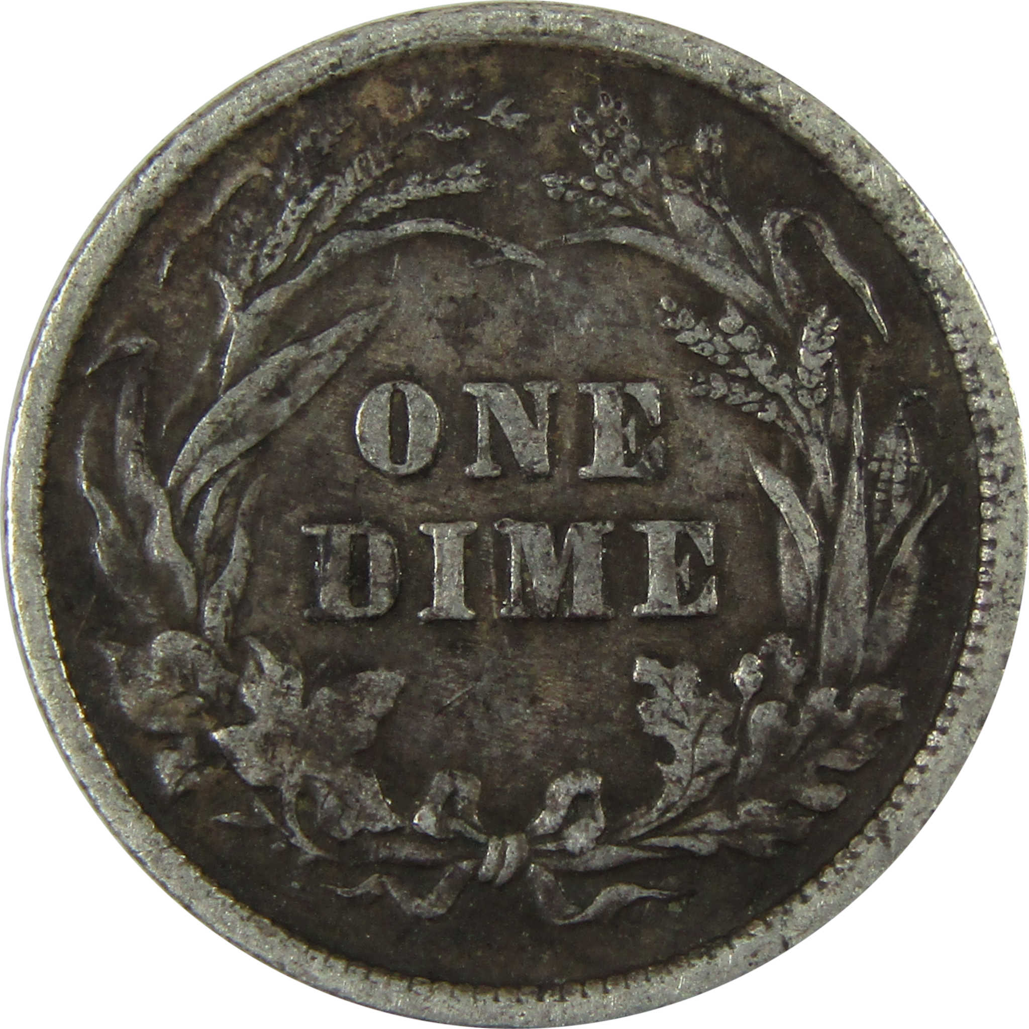 1897 Barber Silver Dime F Fine Details 10c Coin Collectible SKU:CP1025