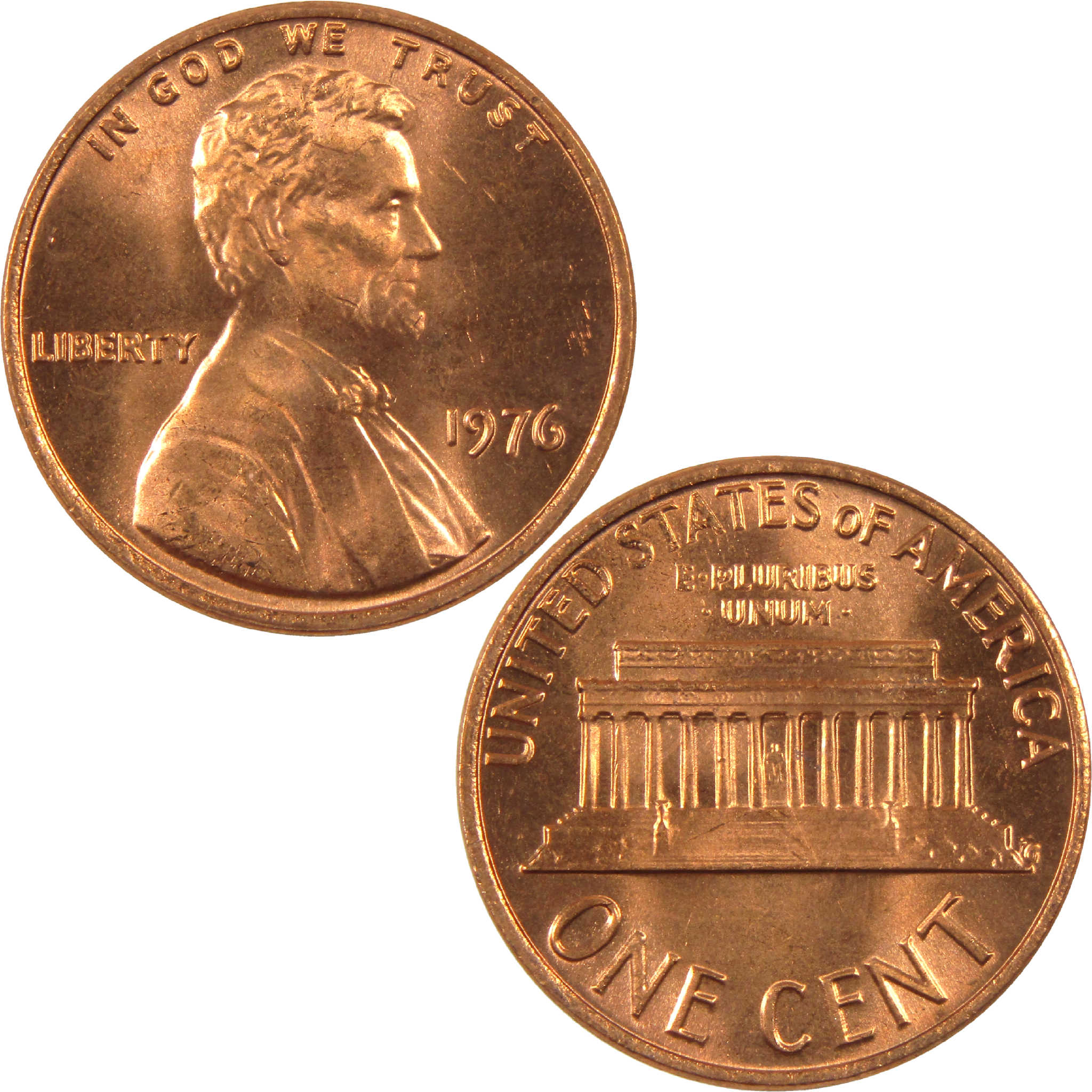 1976 Lincoln Memorial Cent BU Uncirculated Penny 1c Coin