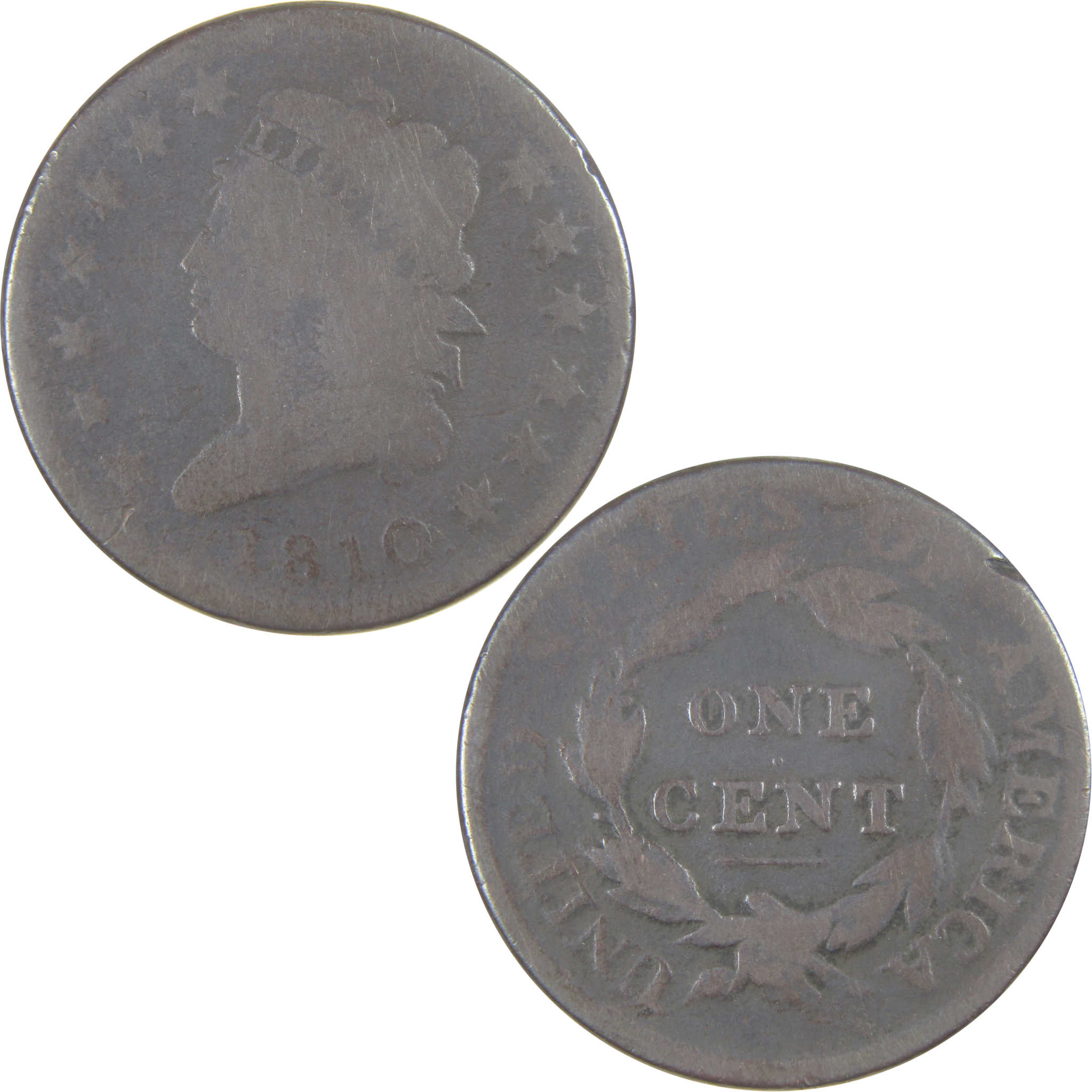 1810 Classic Head Large Cent AG About Good Copper Penny 1c SKU:I16788