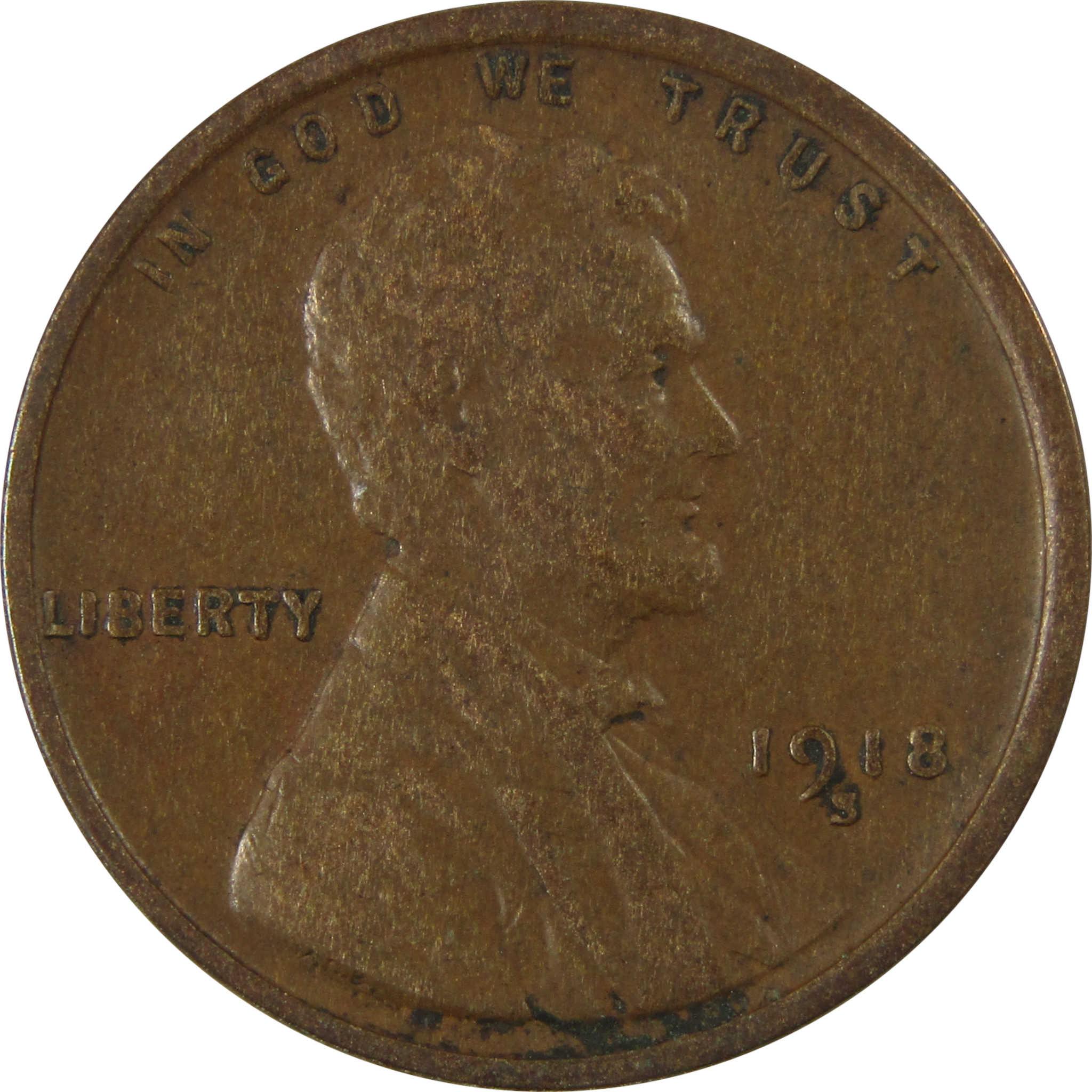 1918 S Lincoln Wheat Cent VF Very Fine Penny 1c Coin SKU:I25869
