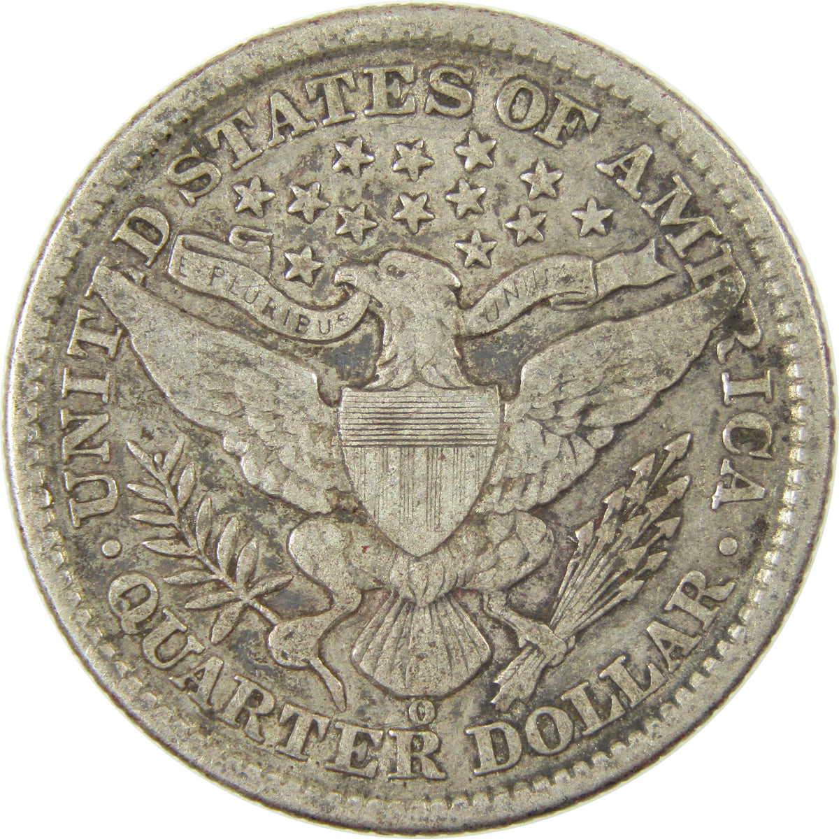 1892 O Barber Silver Quarter F Fine 25c Coin Collectible