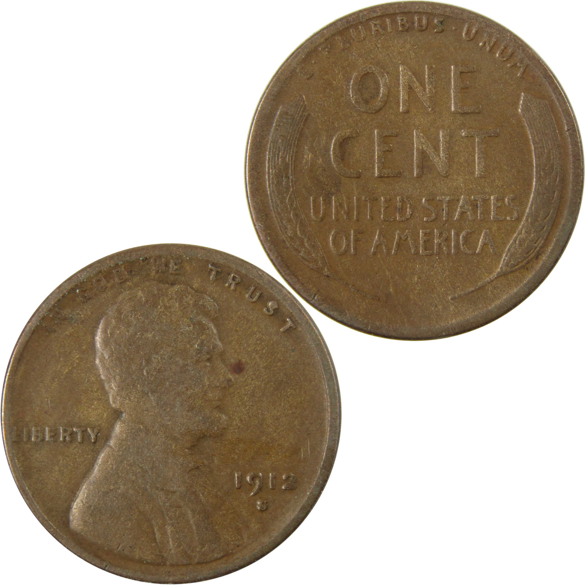 1912 S Lincoln Wheat Cent VG Very Good Penny 1c Coin SKU:I28147