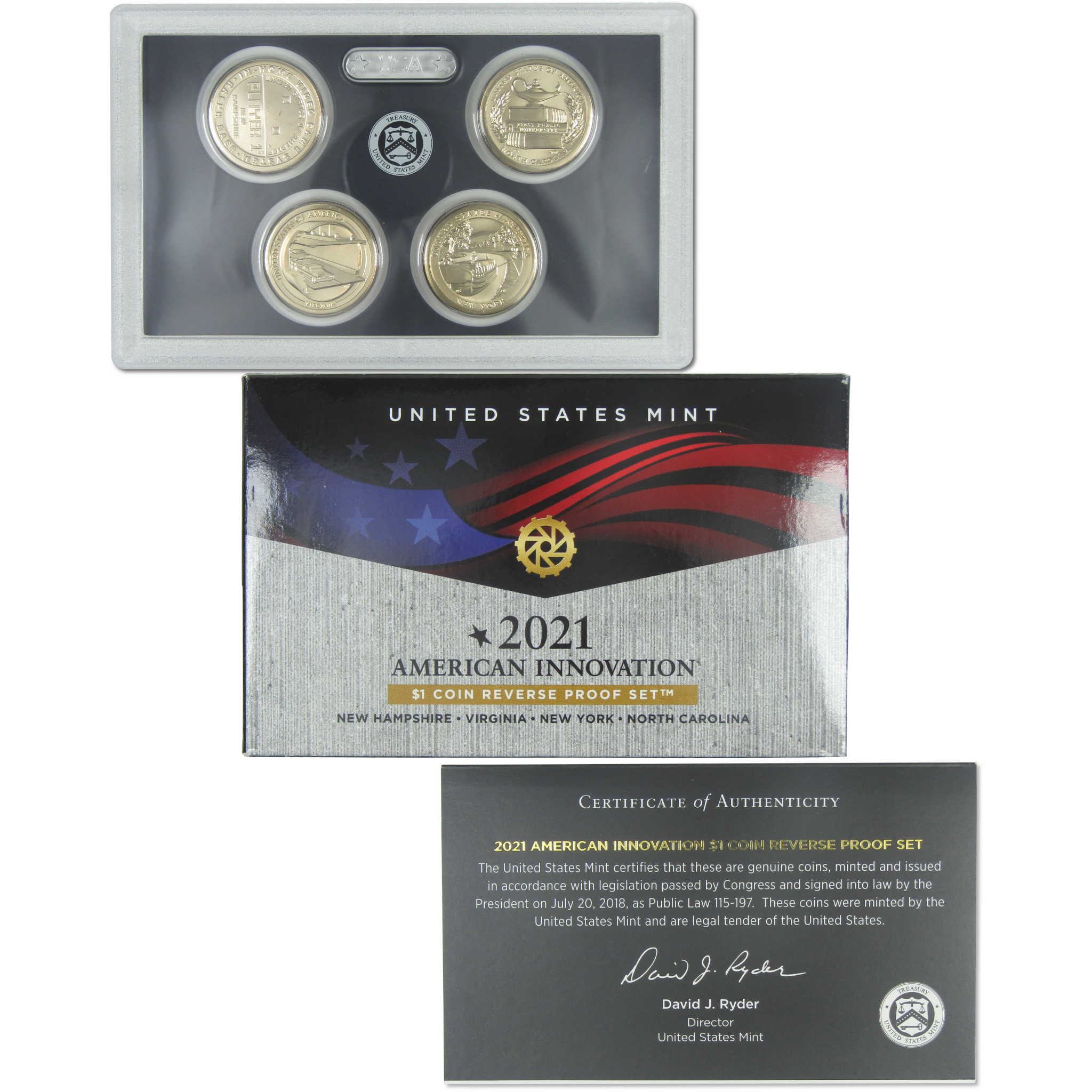 2021 American Innovation Dollar Reverse Proof Set U.S. Mint OGP COA