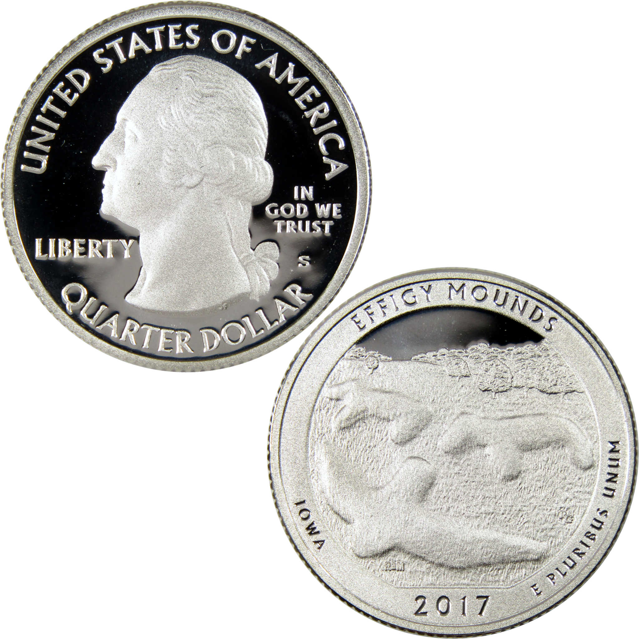 2017 S Effigy Mounds National Park Quarter Silver 25c Proof Coin