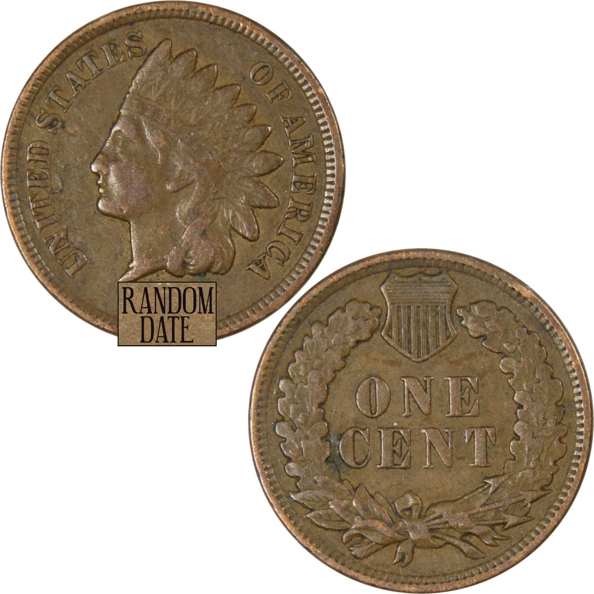 Indian Head Cent VF Very Fine Penny 1c Coin Collectible Random Date