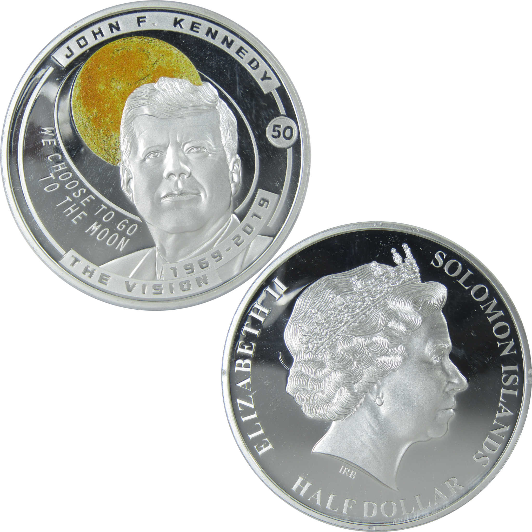 50th Anniversary of Moon Landing The Vision Proof 2019 Solomon Islands