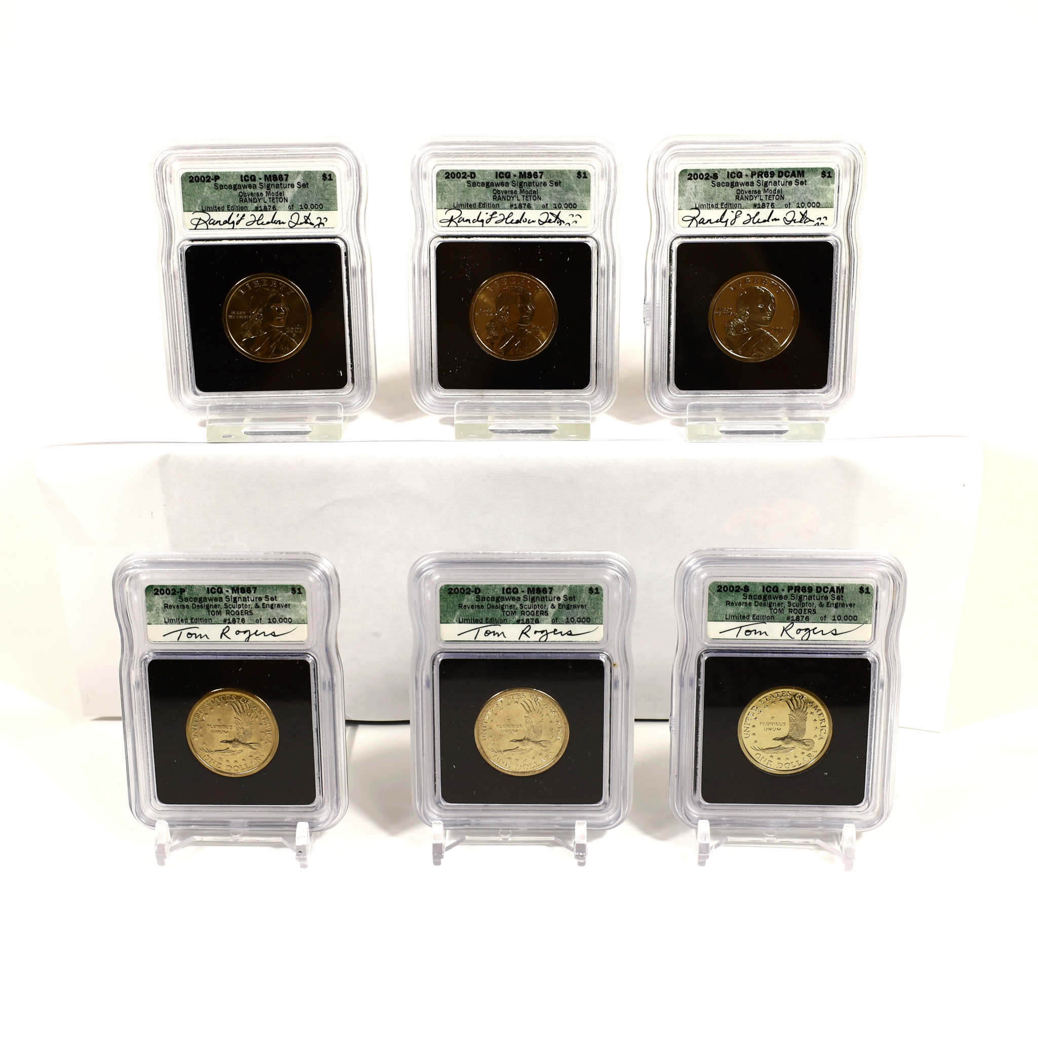 2002 Sacagawea Signature 6 Piece Dollar Set ICG SKU:CPC6613