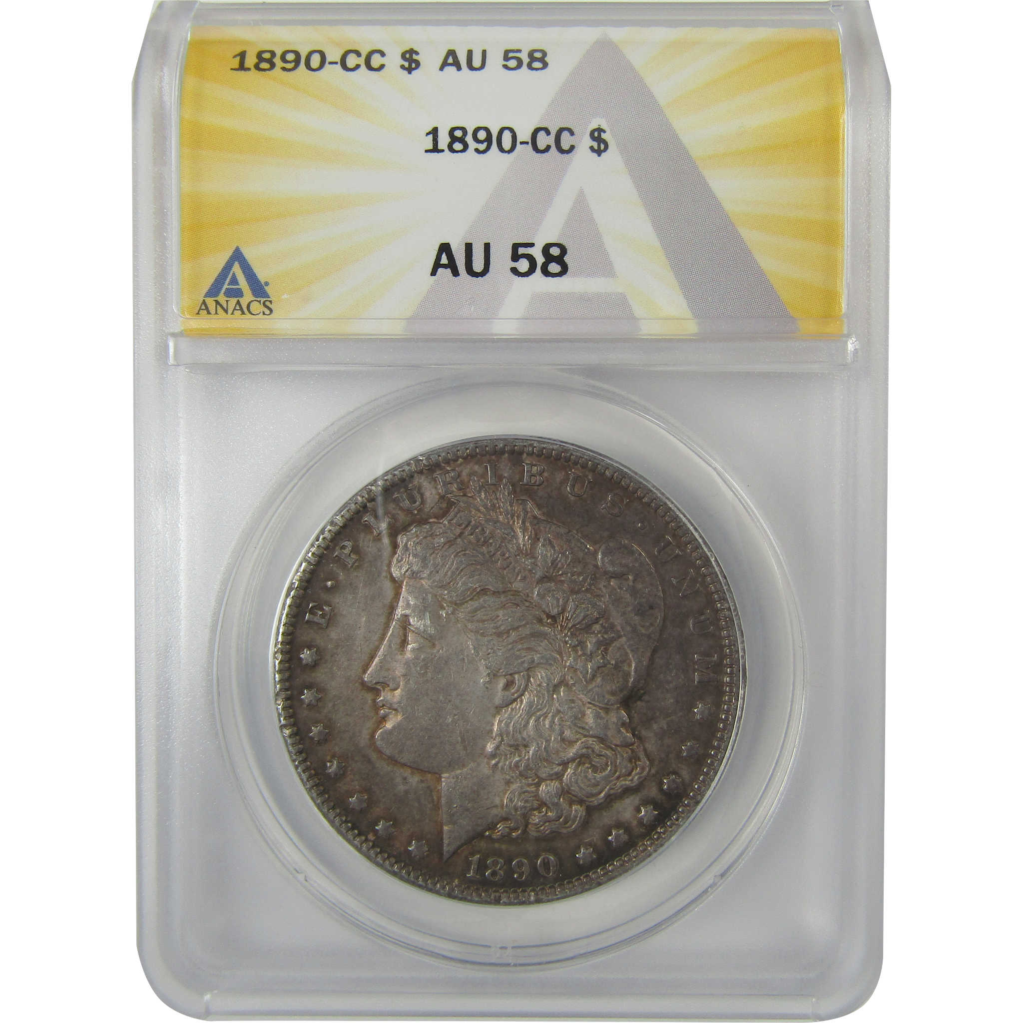 1890 CC Morgan Dollar AU 58 ANACS Silver $1 Coin SKU:I20820 - Morgan coin - Morgan silver dollar - Morgan silver dollar for sale - Profile Coins &amp; Collectibles