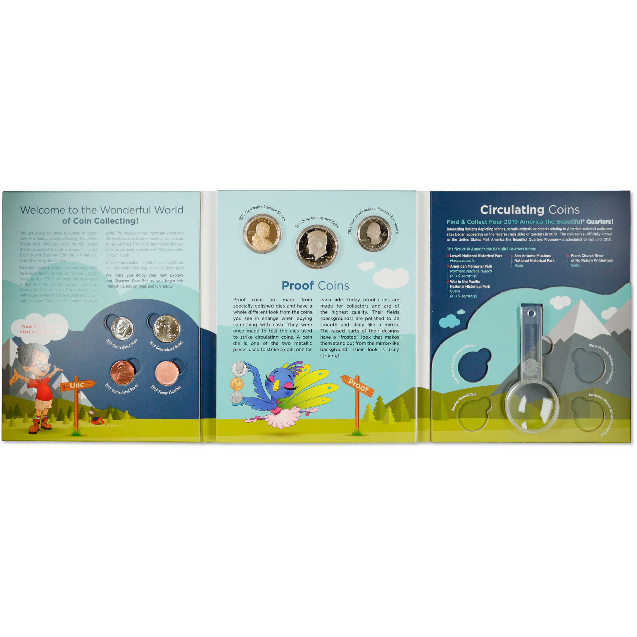 2019 Young Collectors Explore and Discover Coin Set Starter Kit & Book