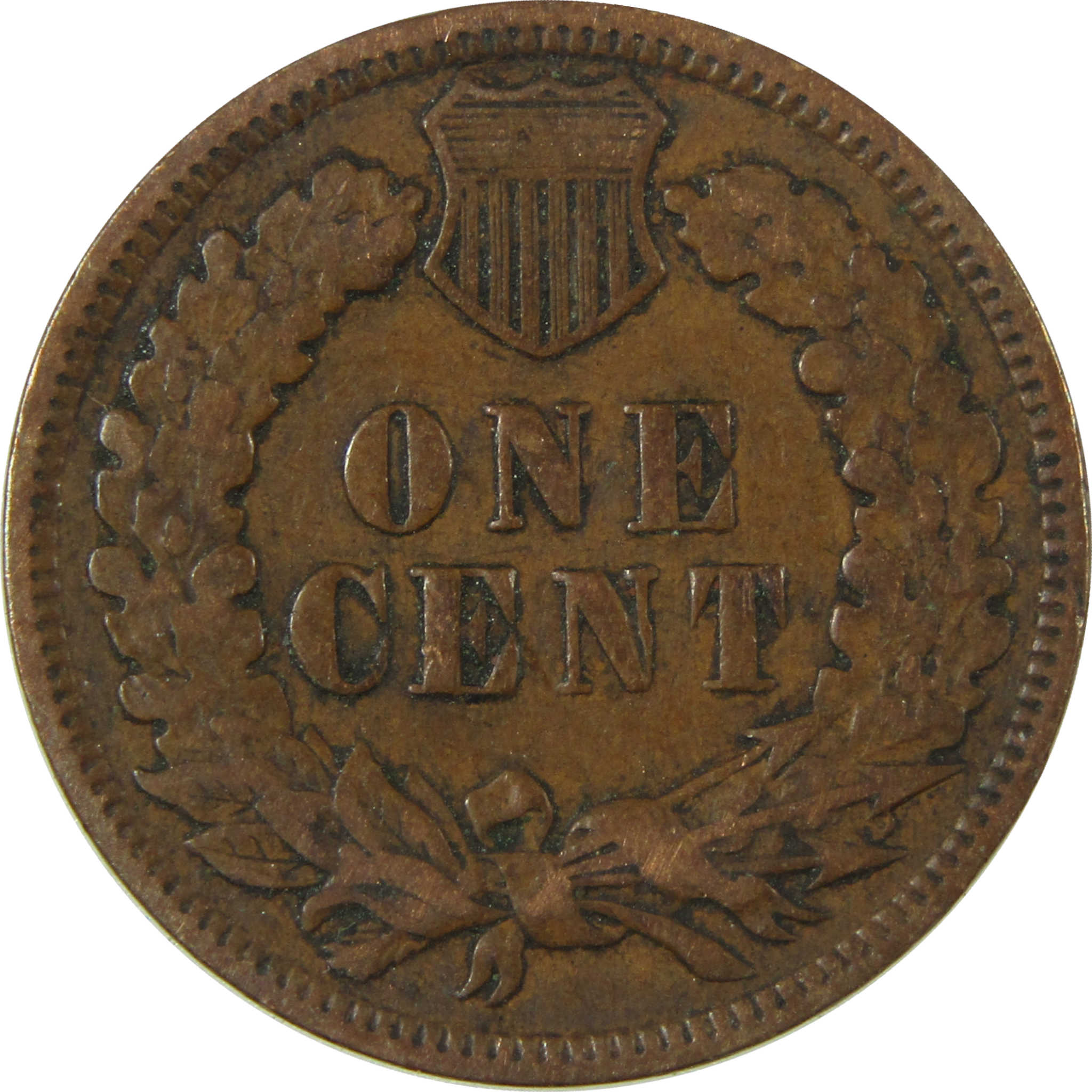 1909 Indian Head Cent F Fine Penny 1c Coin SKU:I27009