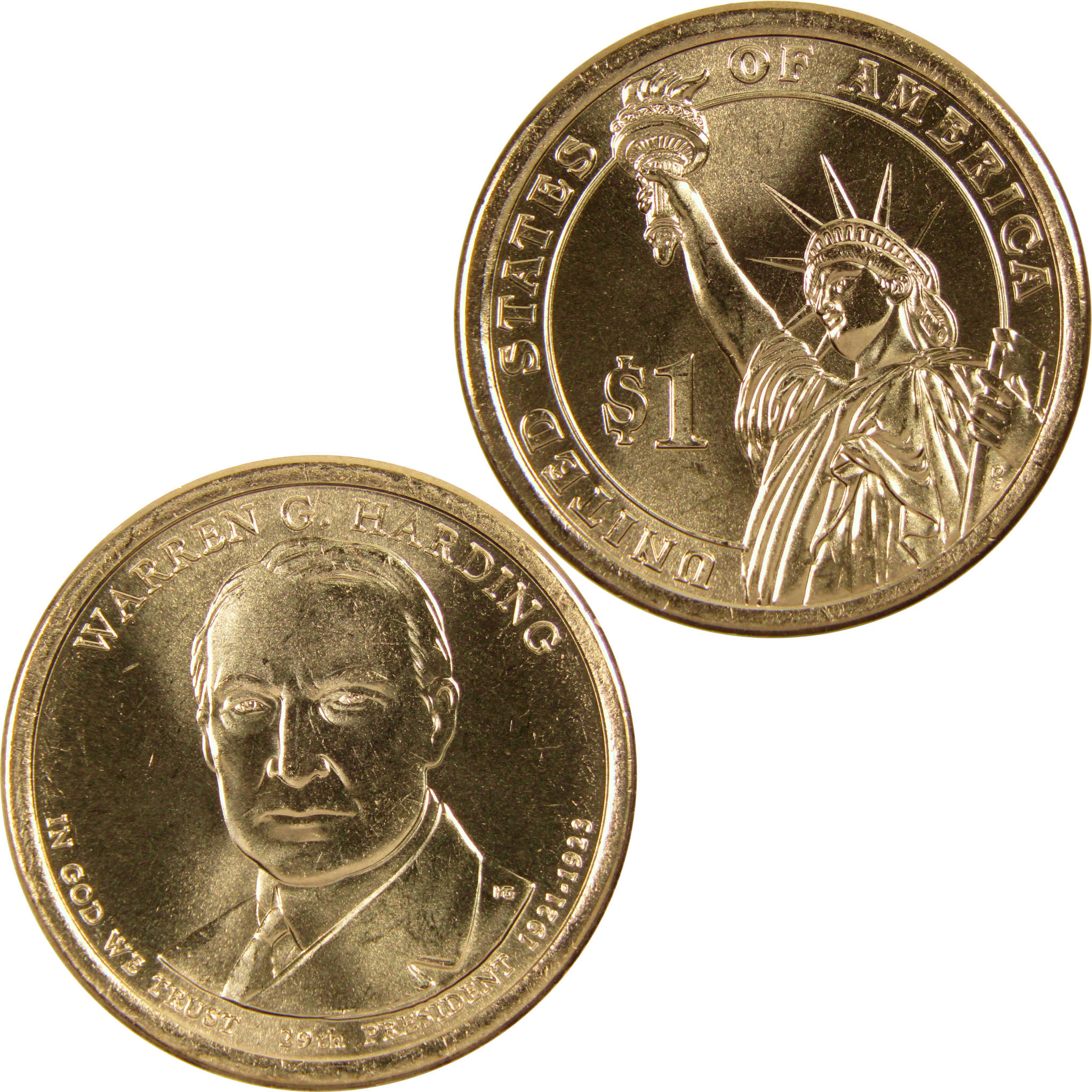2014 D Warren G Harding Presidential Dollar BU Uncirculated $1 Coin