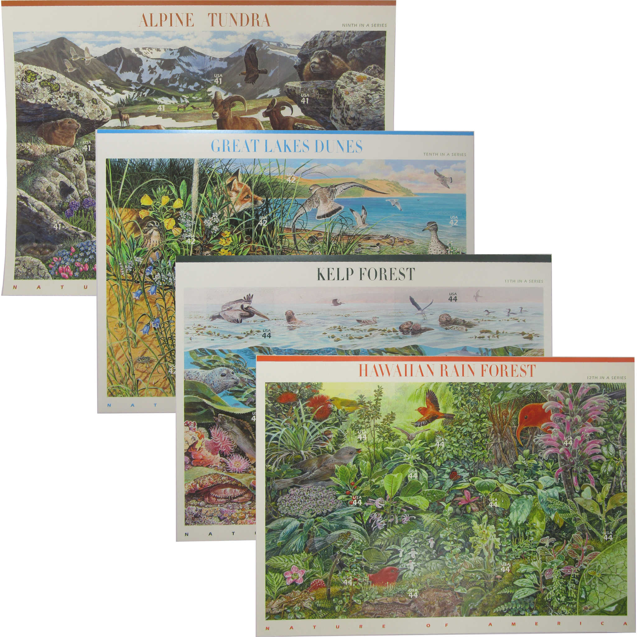 1999-2010 Nature of America 12-Sheet Stamp Collection