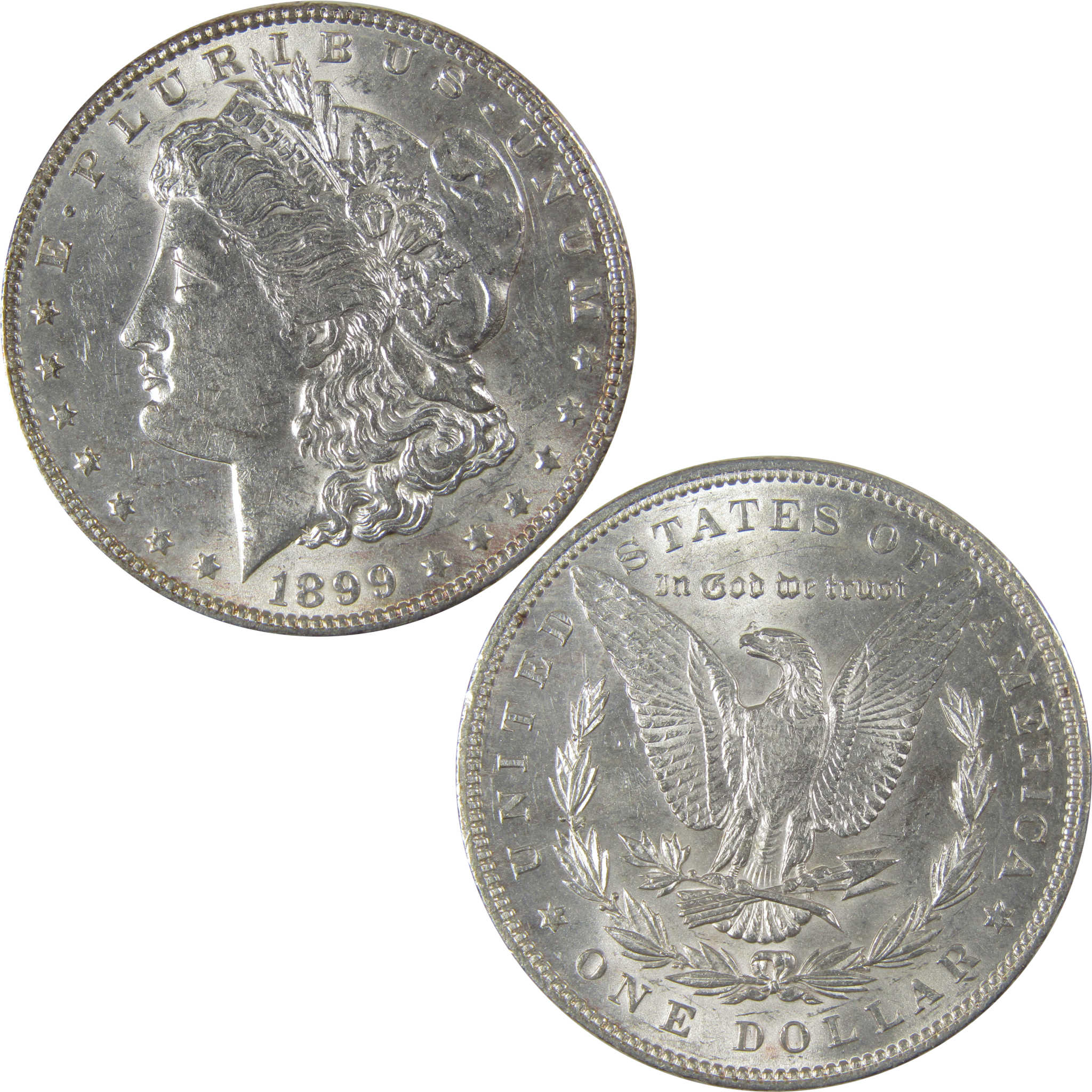 1899 Morgan Dollar AU About Uncirculated Silver $1 Coin SKU:I23247 - Morgan coin - Morgan silver dollar - Morgan silver dollar for sale - Profile Coins &amp; Collectibles