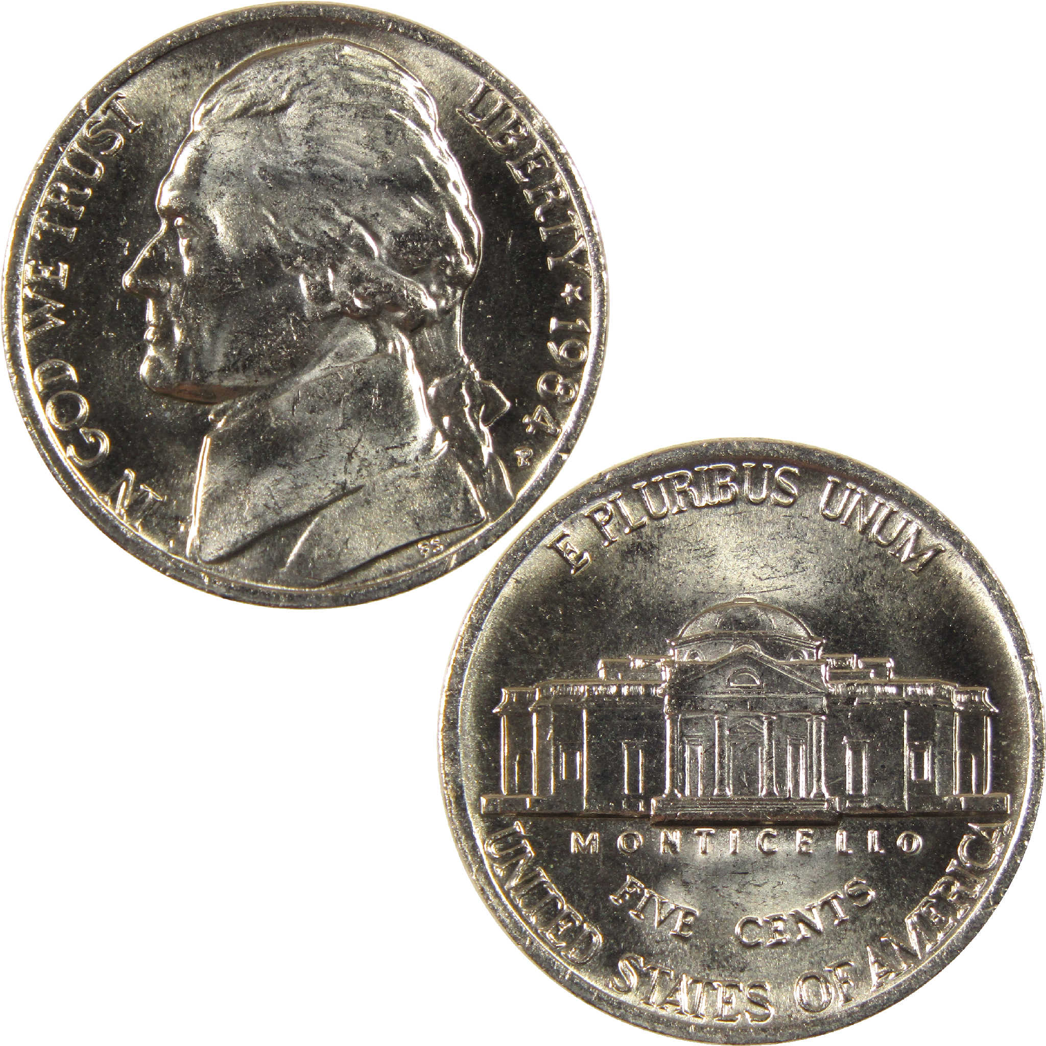 1984 P Jefferson Nickel Uncirculated 5c Coin