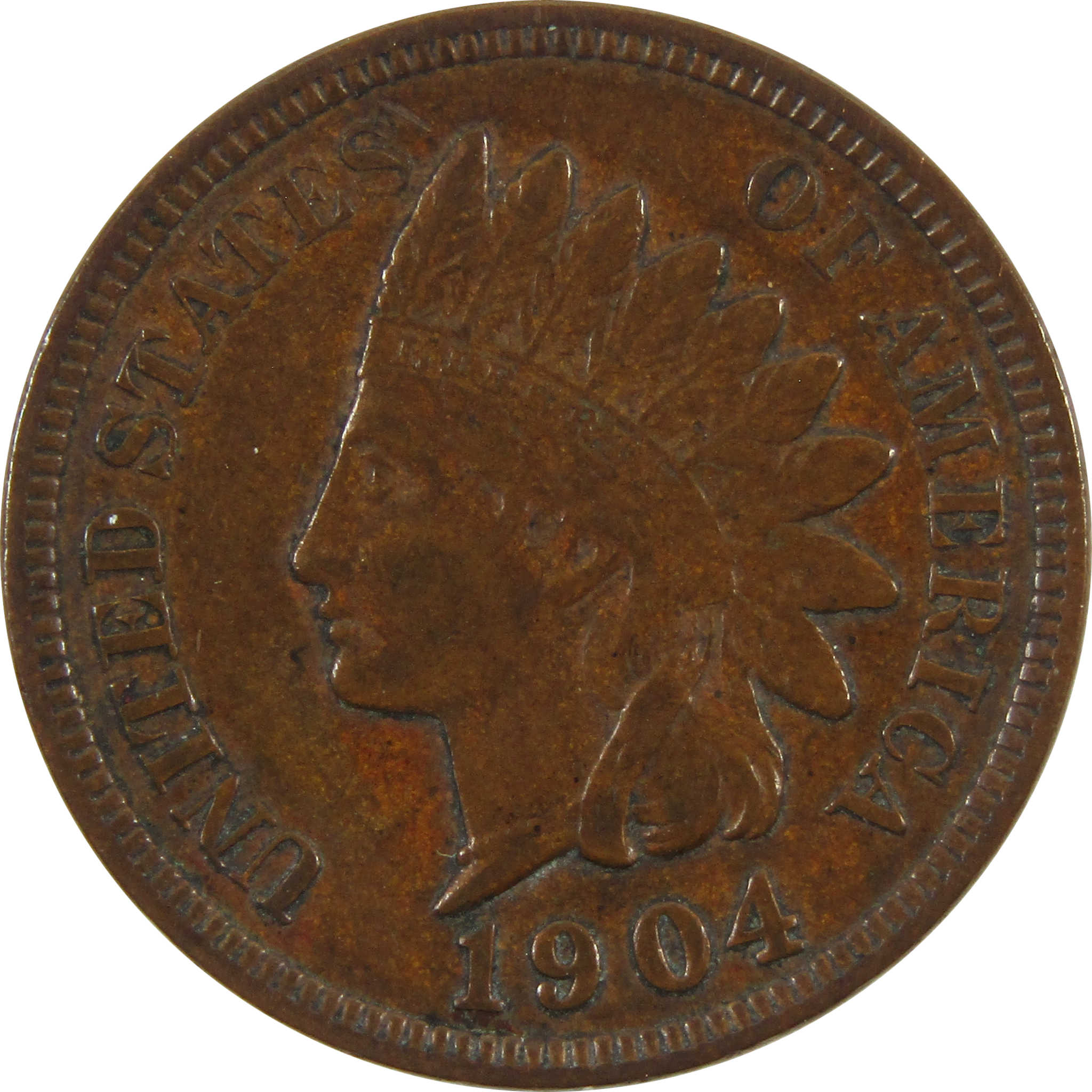 1904 Indian Head Cent AU About Uncirculated Penny 1c Coin SKU:I10984