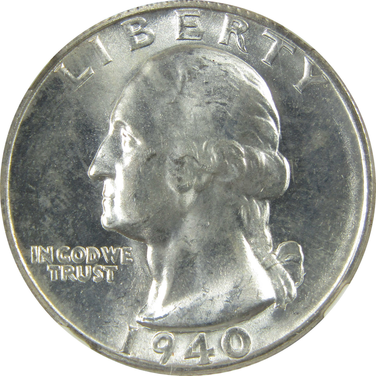 1940 S Washington Silver 25c MS 64 NGC Bag Fragment SKU:I28700