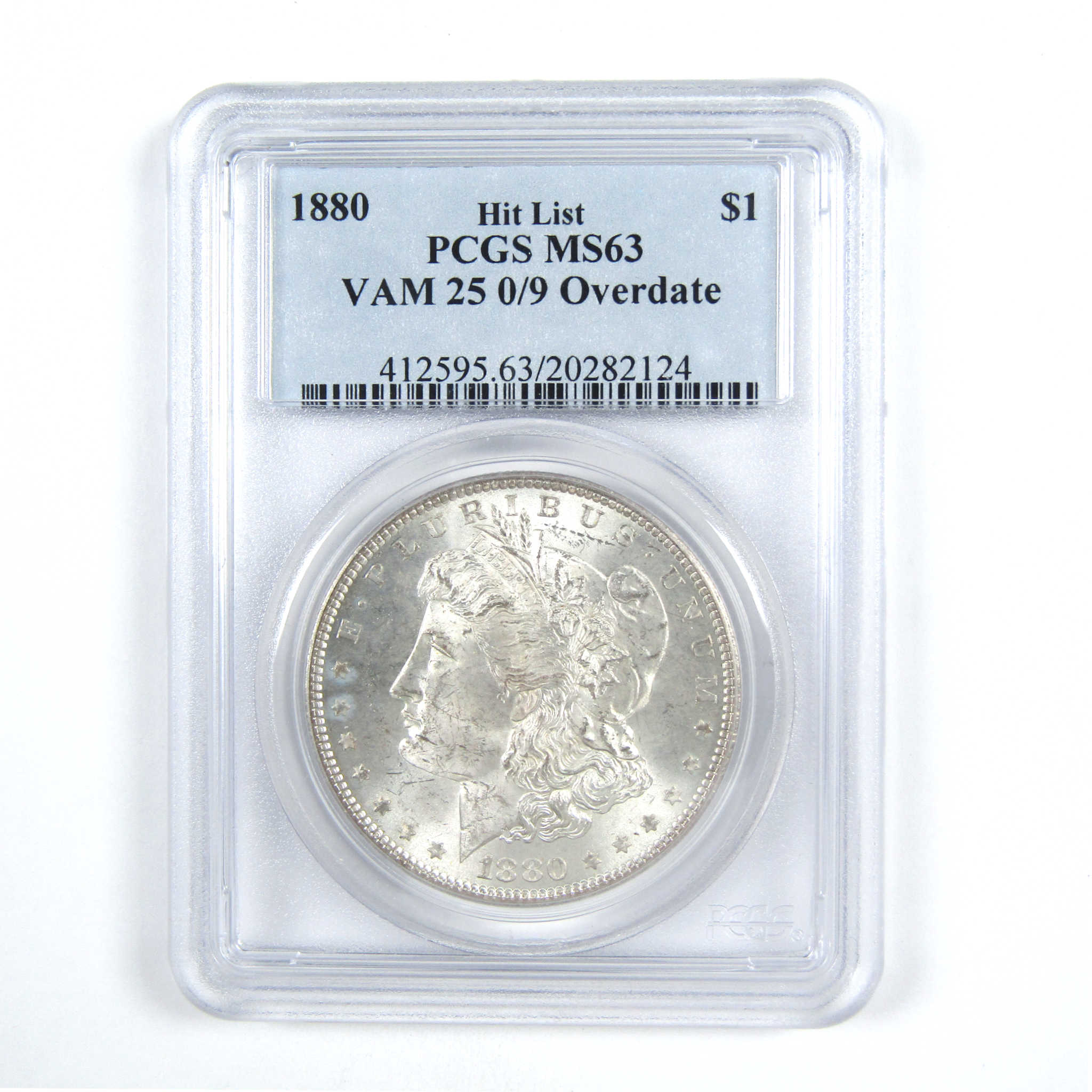 1880 VAM 25 0/9 Overdate Morgan Dollar MS 63 PCGS Silver SKU:CPC7342 - Morgan coin - Morgan silver dollar - Morgan silver dollar for sale - Profile Coins &amp; Collectibles