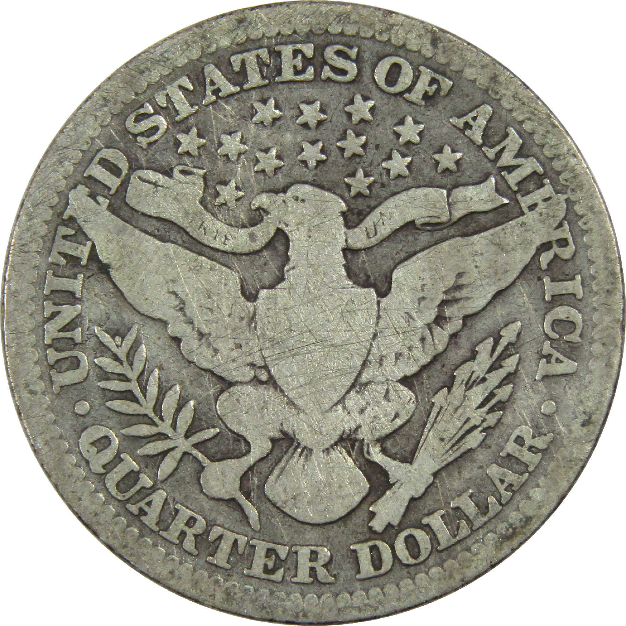 1910 Barber Quarter G Good Silver 25c Coin SKU:I13159