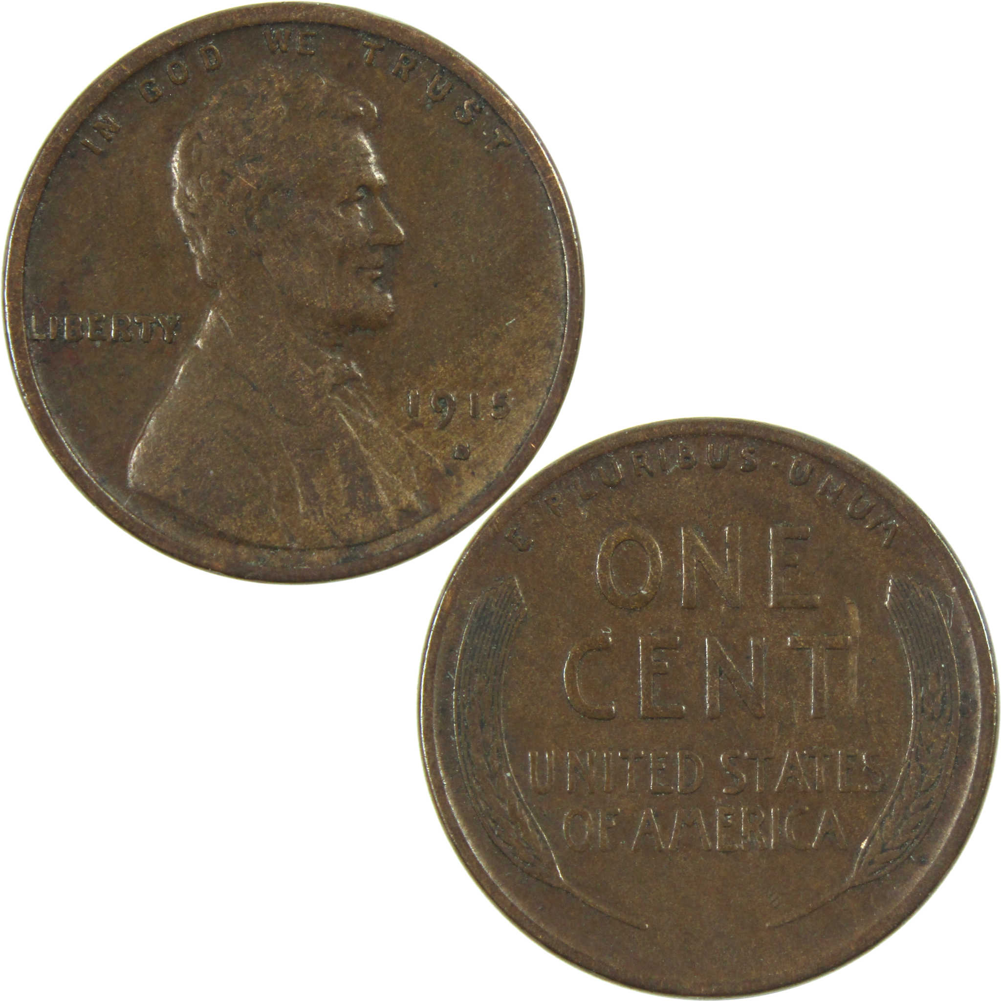 1915 S Lincoln Wheat Cent VF Very Fine Penny 1c Coin SKU:I14800