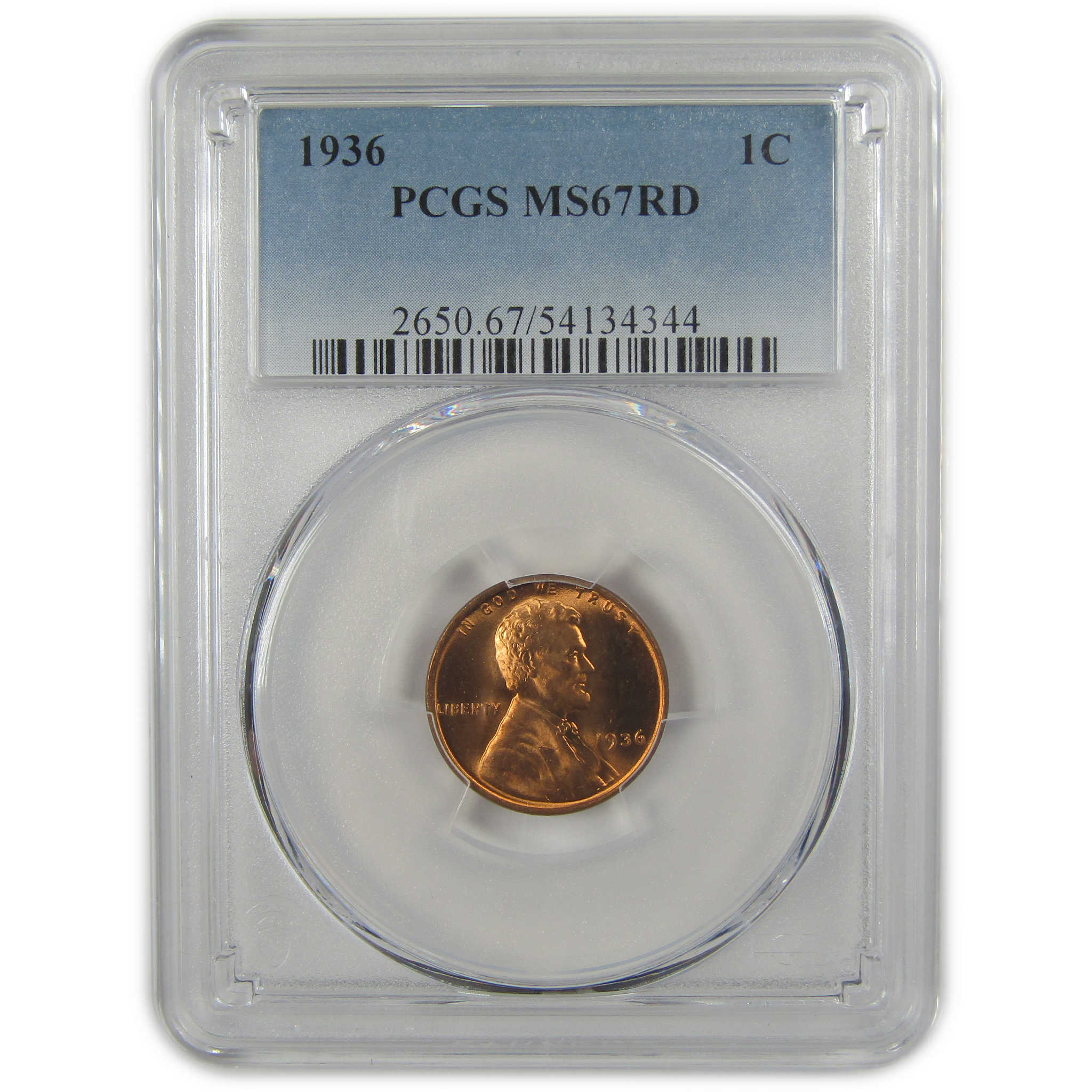1936 Lincoln Wheat Cent MS 67 RD PCGS Penny Uncirculated SKU:I22391