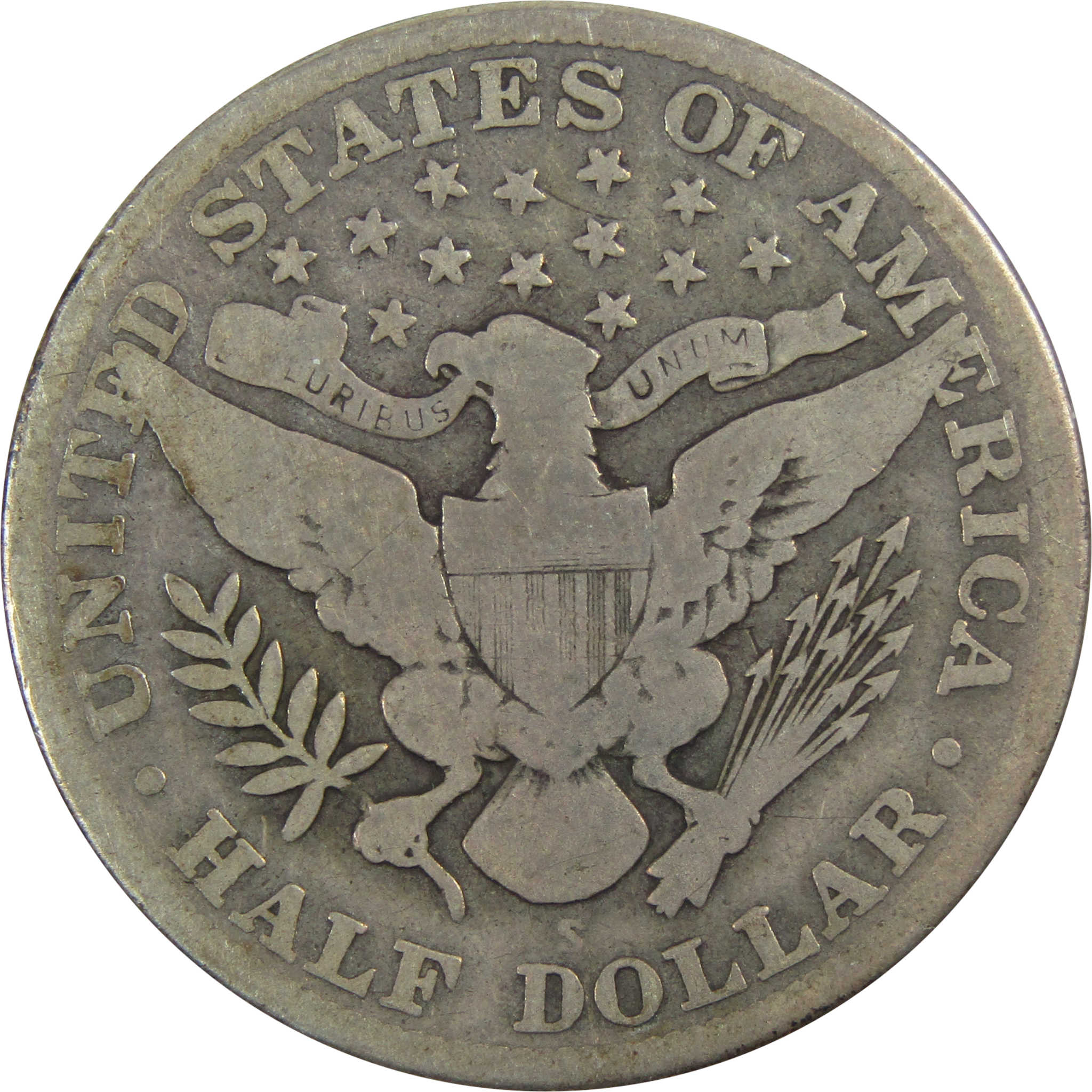 1915 S Barber Half Dollar G Good Silver 50c Coin SKU:I13447