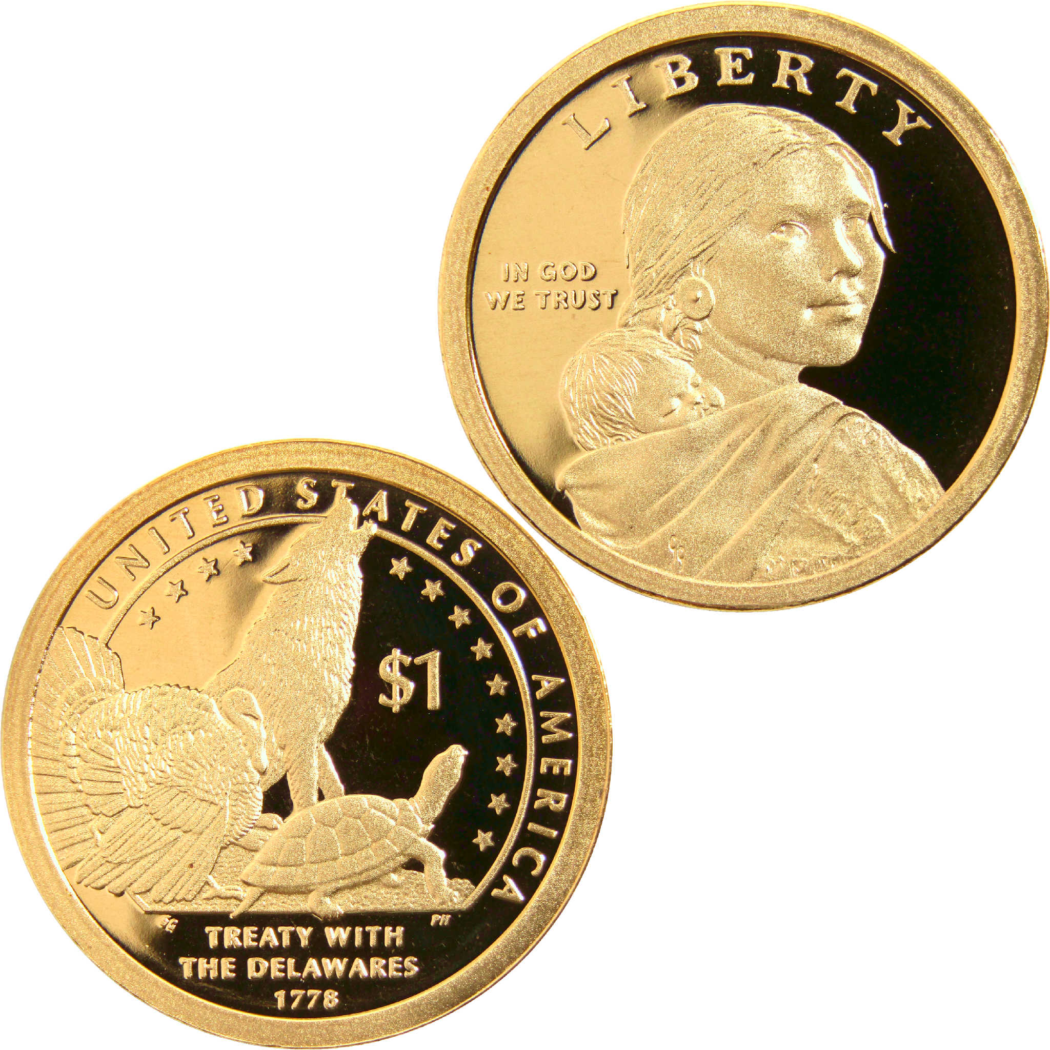 2013 S Treaty with the Delawares Native American Dollar Choice Proof