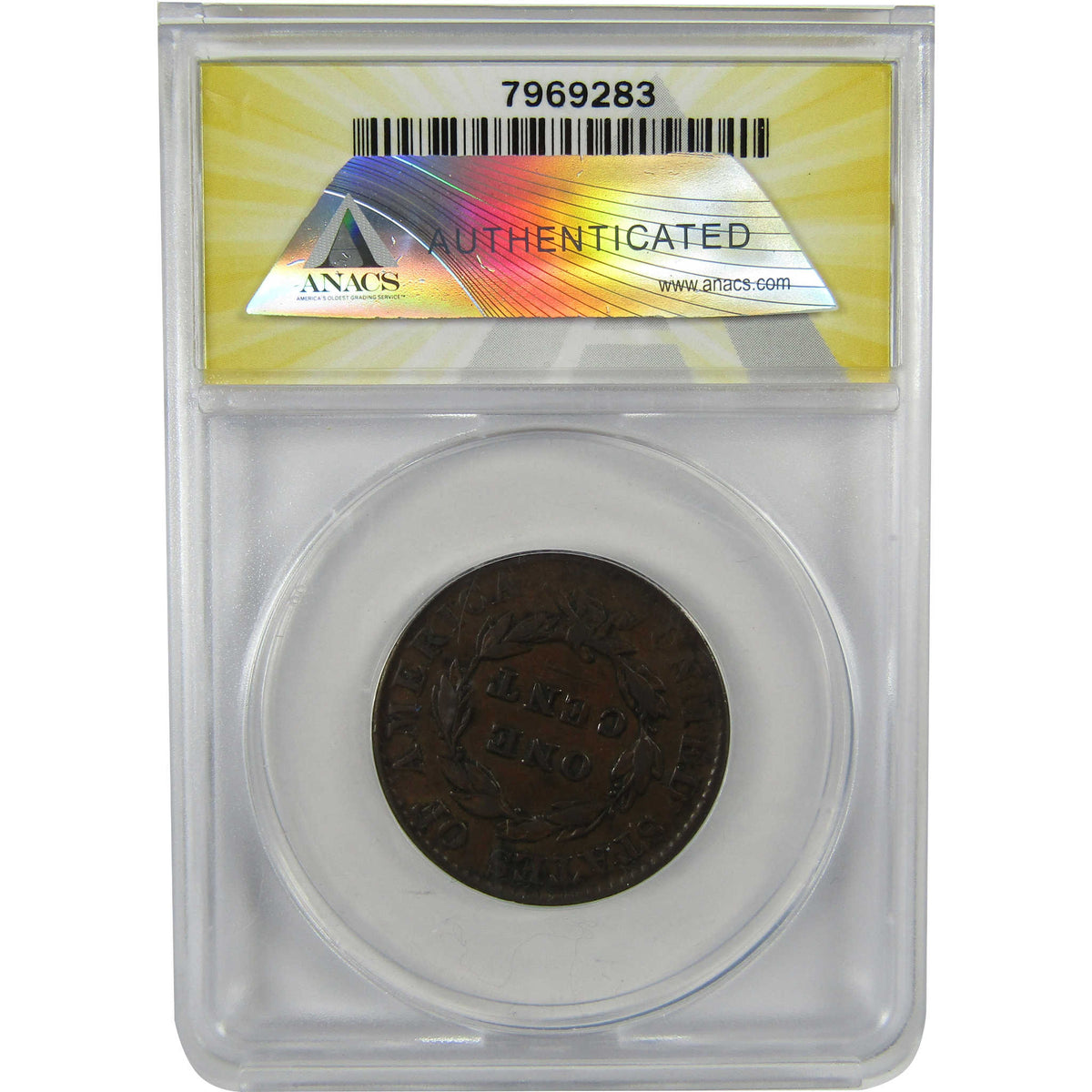 1824 Coronet Head Copper Large Cent F 15 Details ANACS Coin SKU:I28696