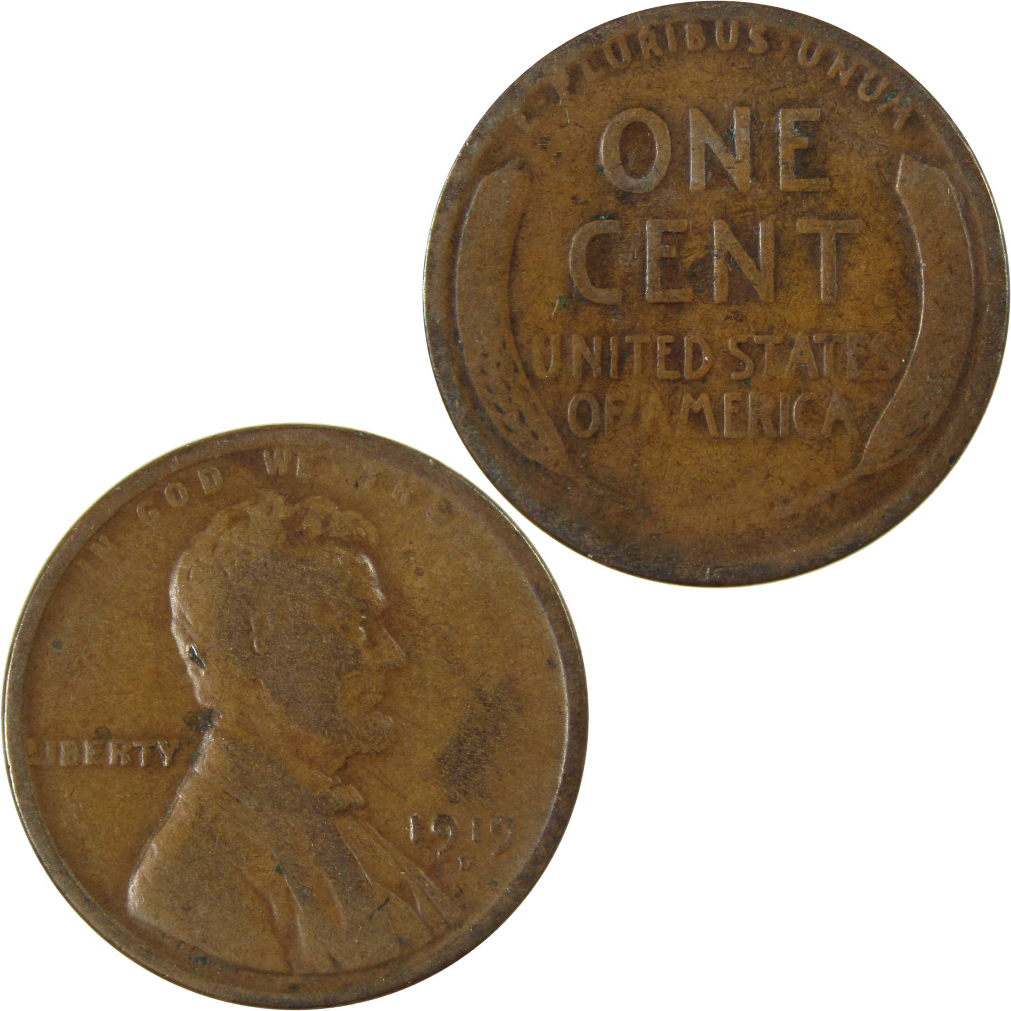 1919 D Lincoln Wheat Cent G Good Penny 1c Coin Collectible SKU:I27179