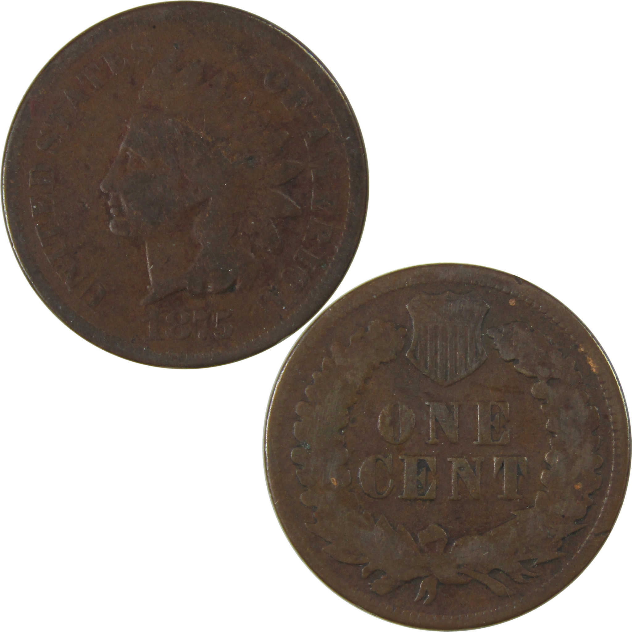 1875 Indian Head Cent G Good Penny 1c Coin SKU:I23279