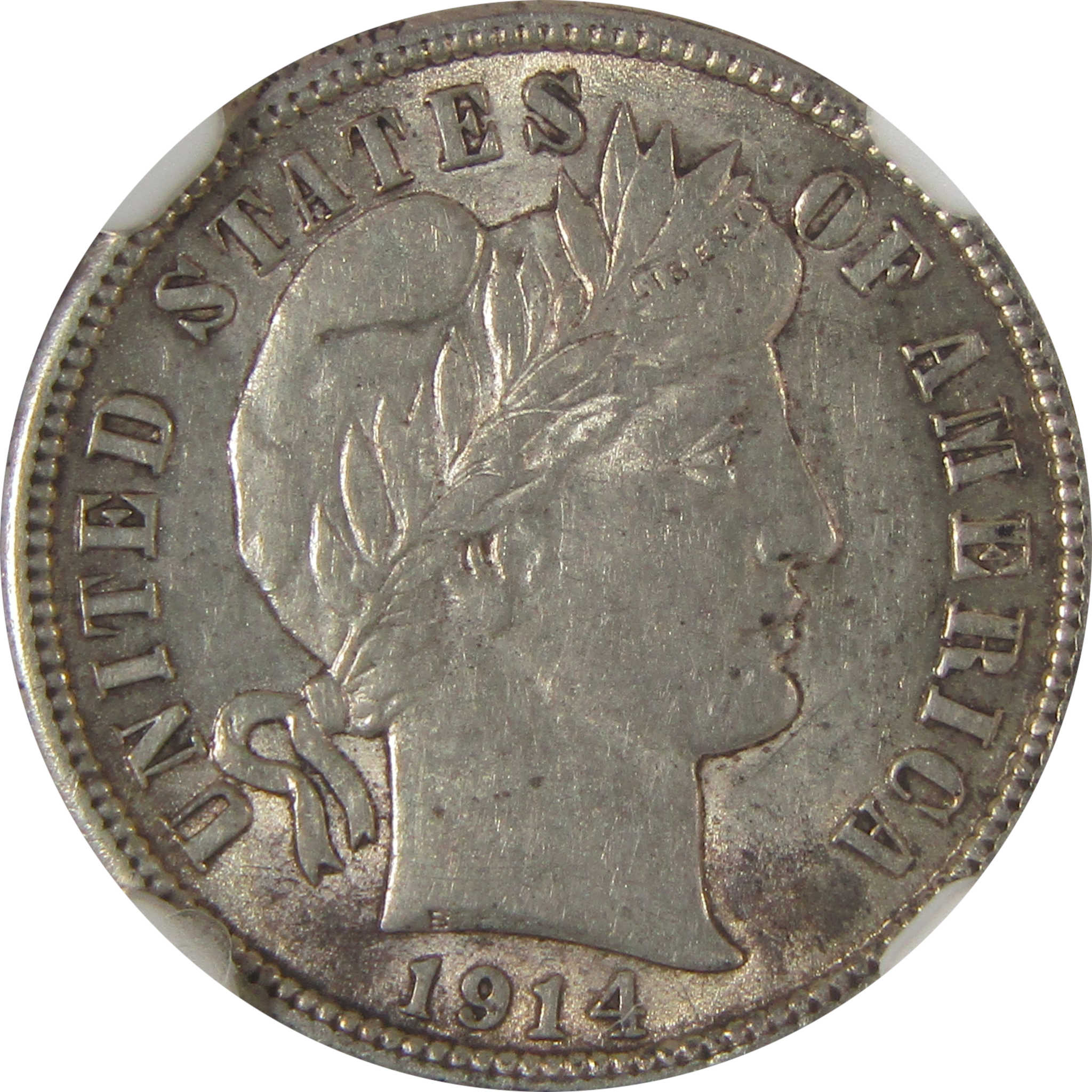 1914 Barber Dime AU 58 NGC Silver 10c Coin SKU:I22555