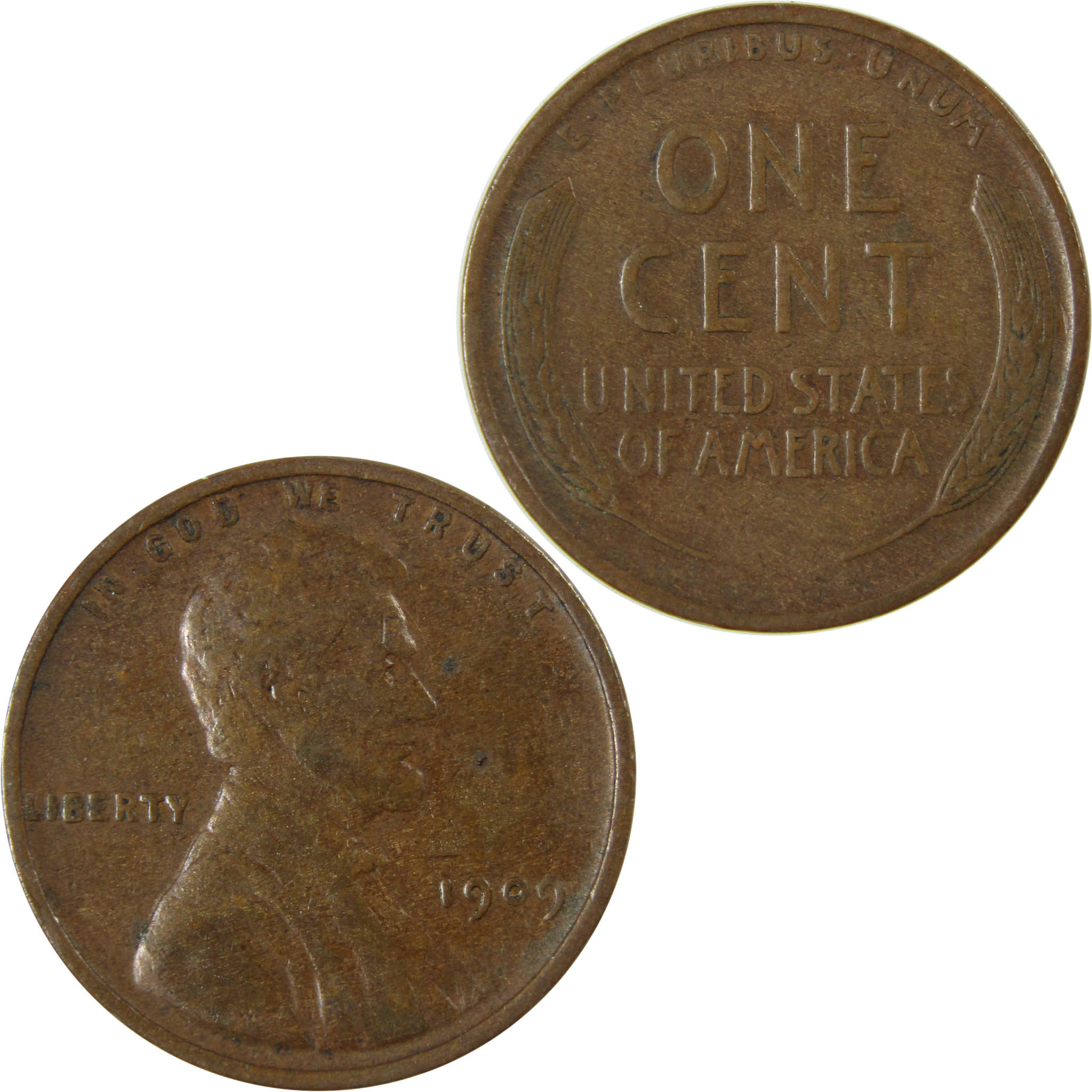 1909 Lincoln Wheat Cent VG Very Good Details Penny 1c Coin SKU:I26332