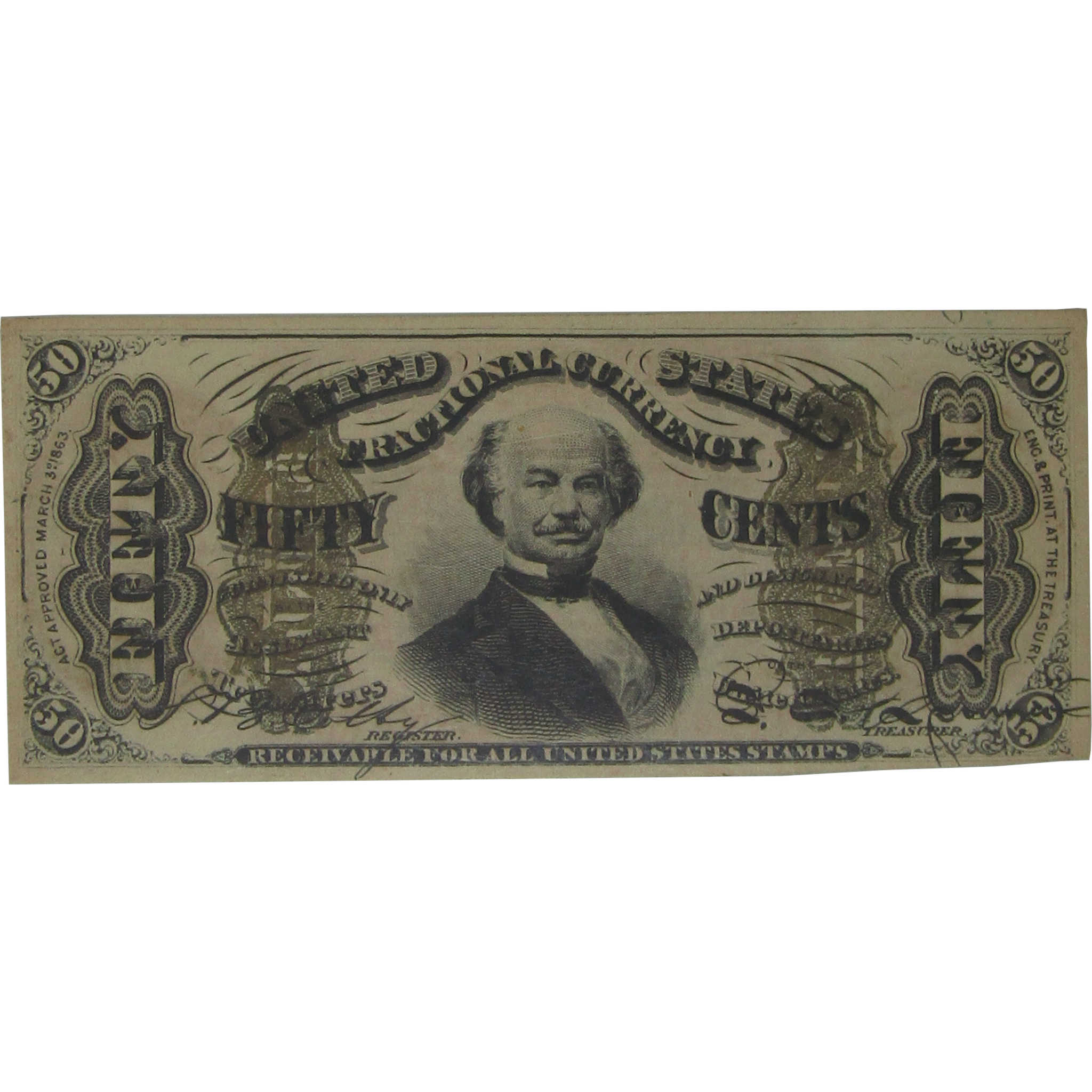 50c Fractional Note Third Issue Fr 1326 Choice About Unc 58 EPQ PMG