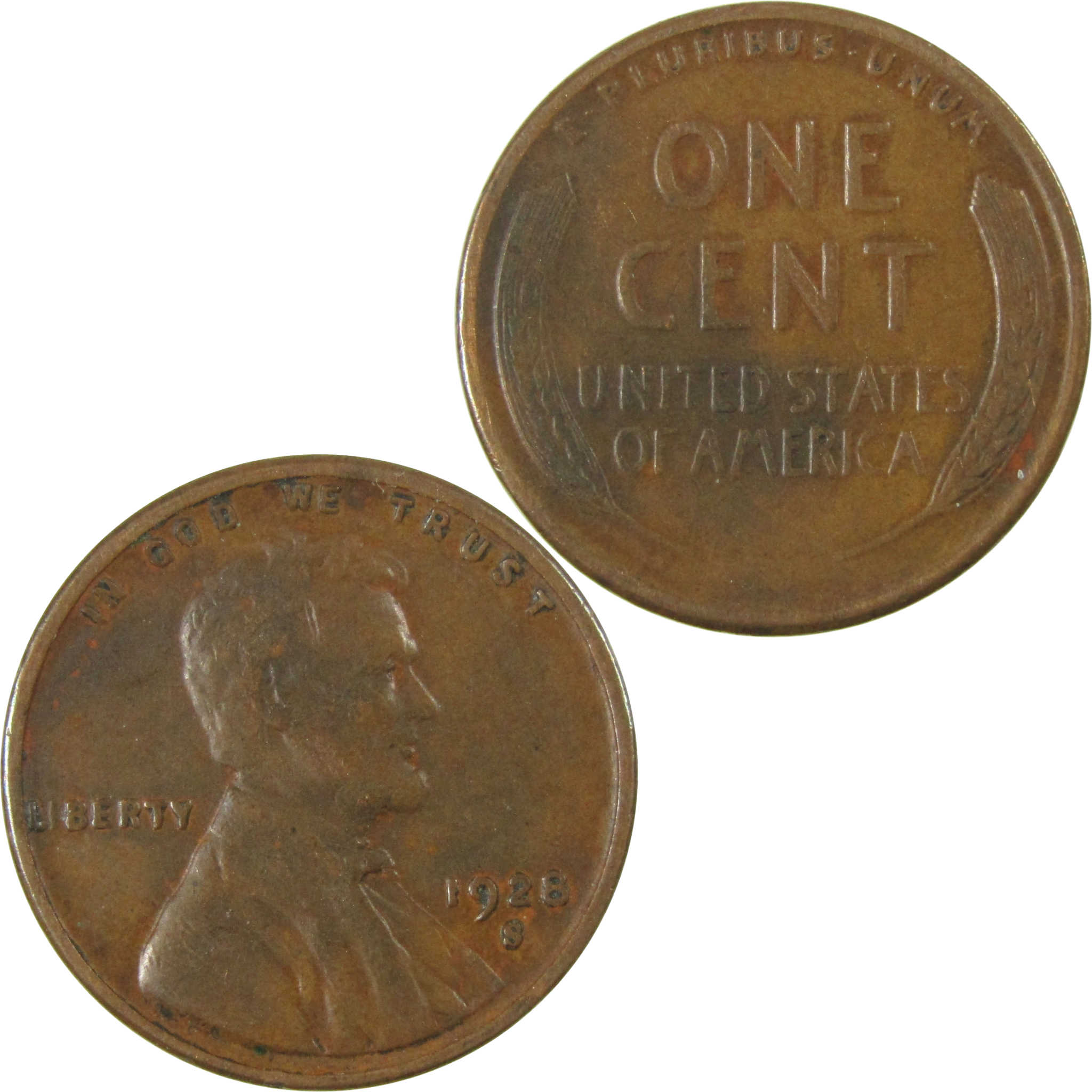 1928 S Large S Lincoln Wheat Cent VF Very Fine Penny SKU:I26532